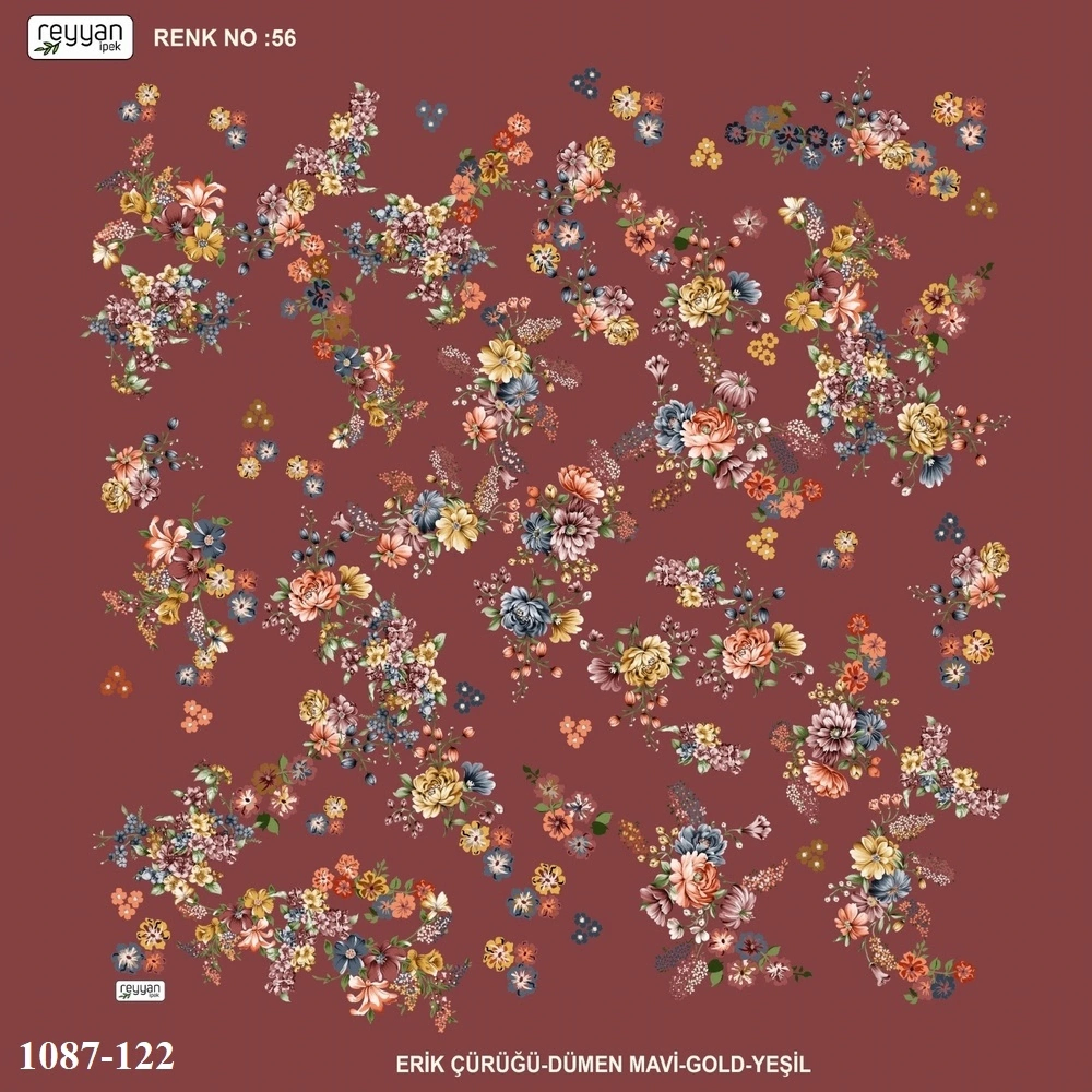 Reyyan İpek Desenli Oyalık Yazma 1087-122