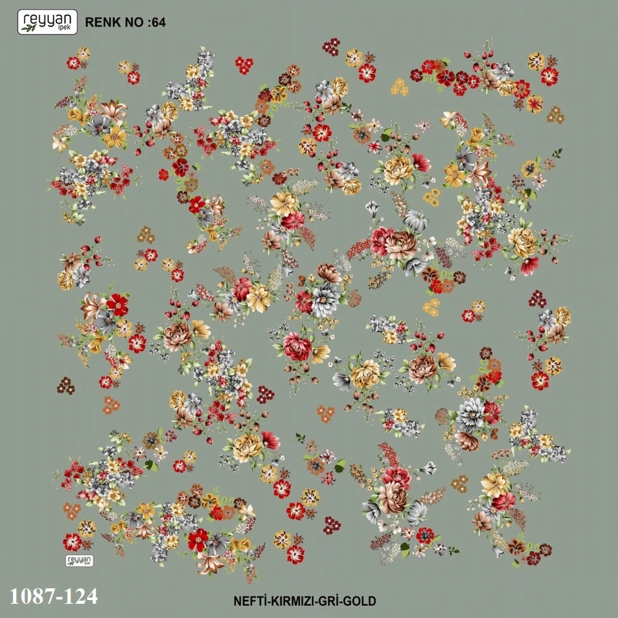 Reyyan İpek Desenli Oyalık Yazma 1087-124