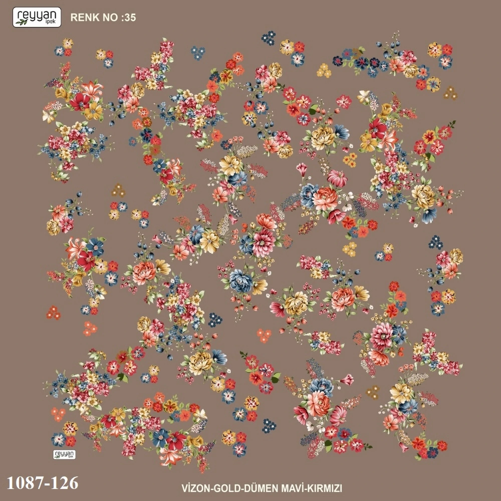 Reyyan İpek Desenli Oyalık Yazma 1087-126