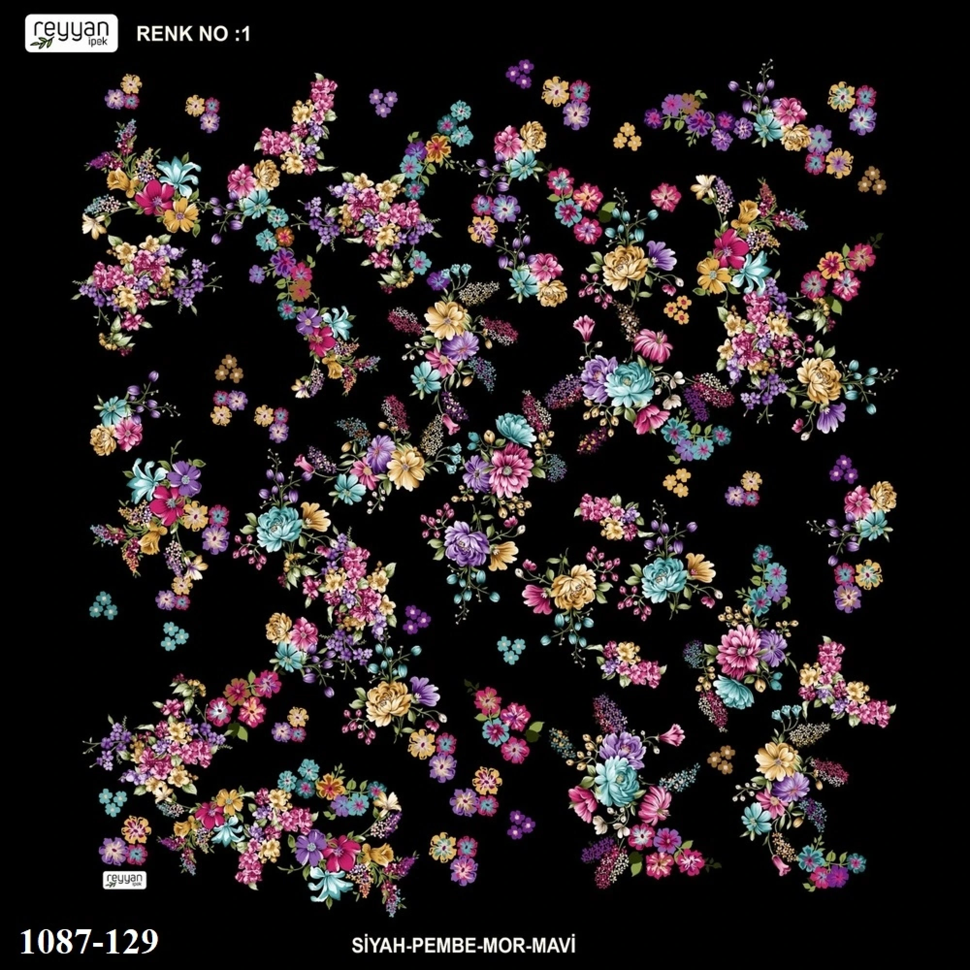 Reyyan İpek Desenli Oyalık Yazma 1087-129