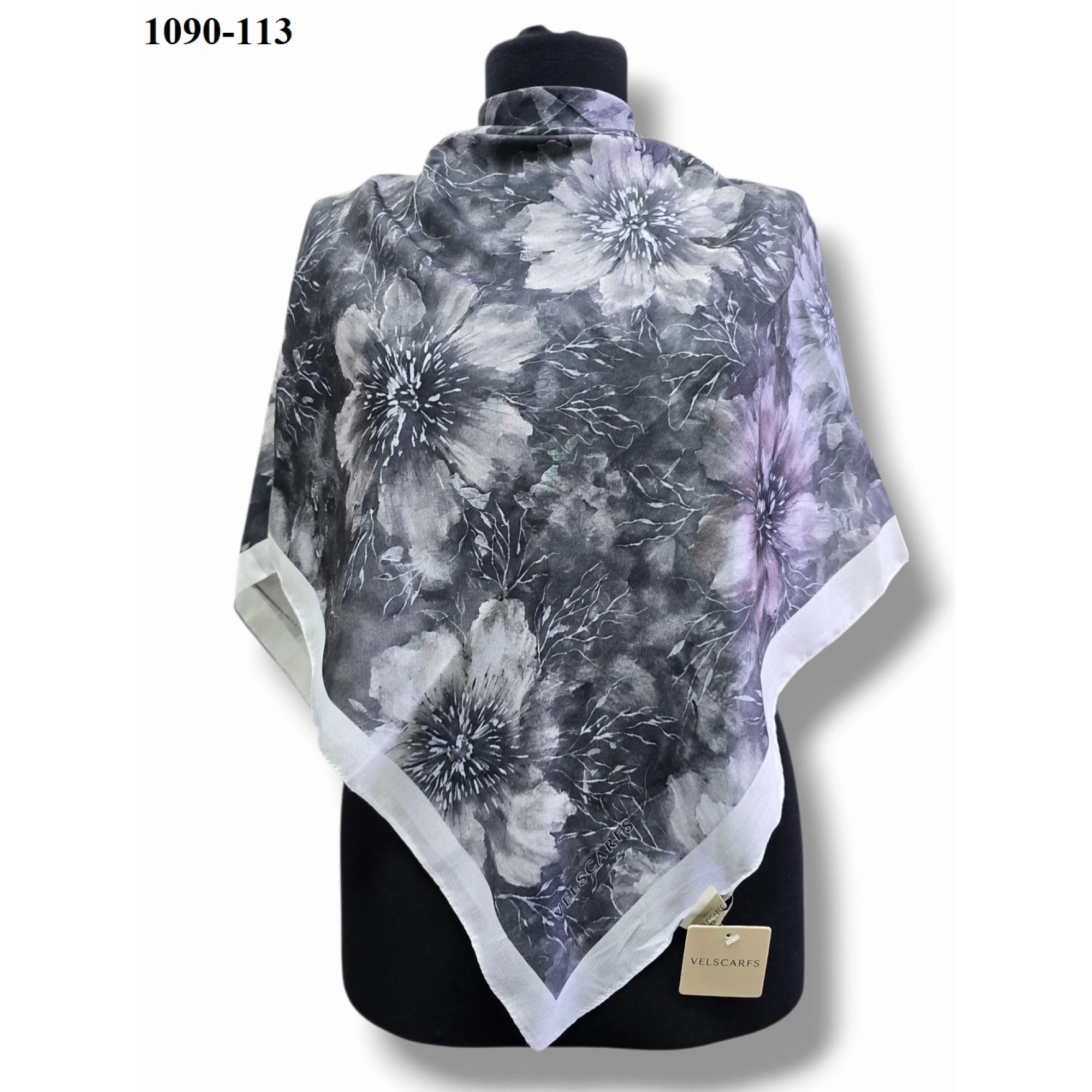 Velscarfs Soft Pamuk Parla Eşarp (Gümüş Gri) 1090-113
