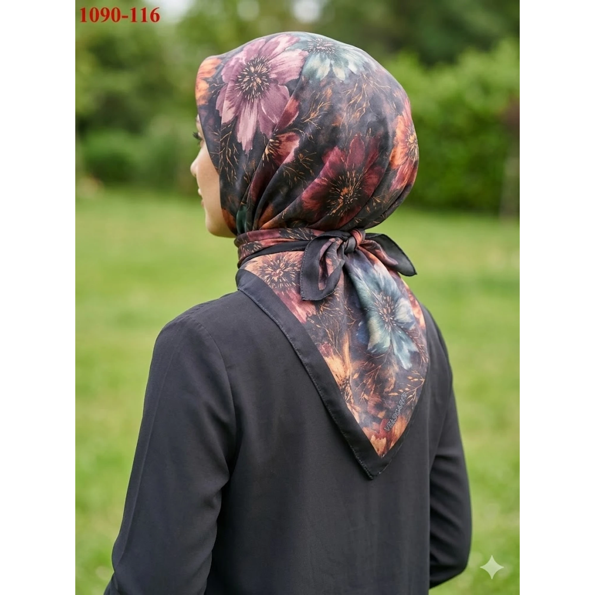 Velscarfs Soft Pamuk Parla Eşarp (Siyah) 1090-116