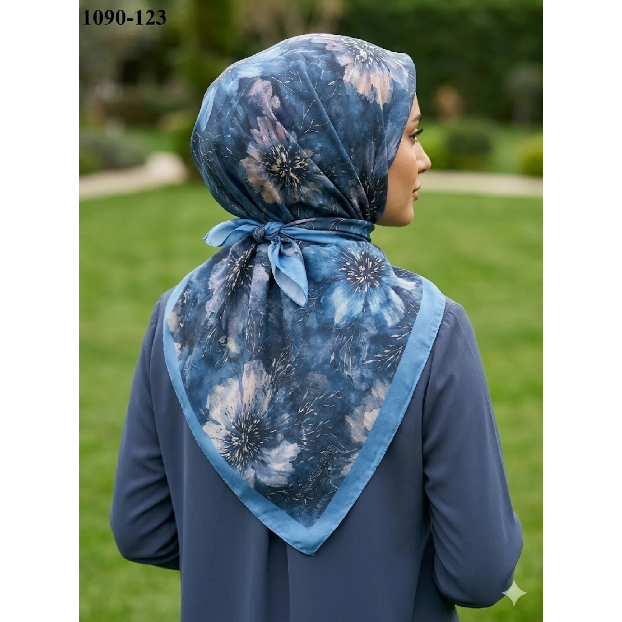 Velscarfs Soft Pamuk Parla Eşarp (İndigo) 1090-123