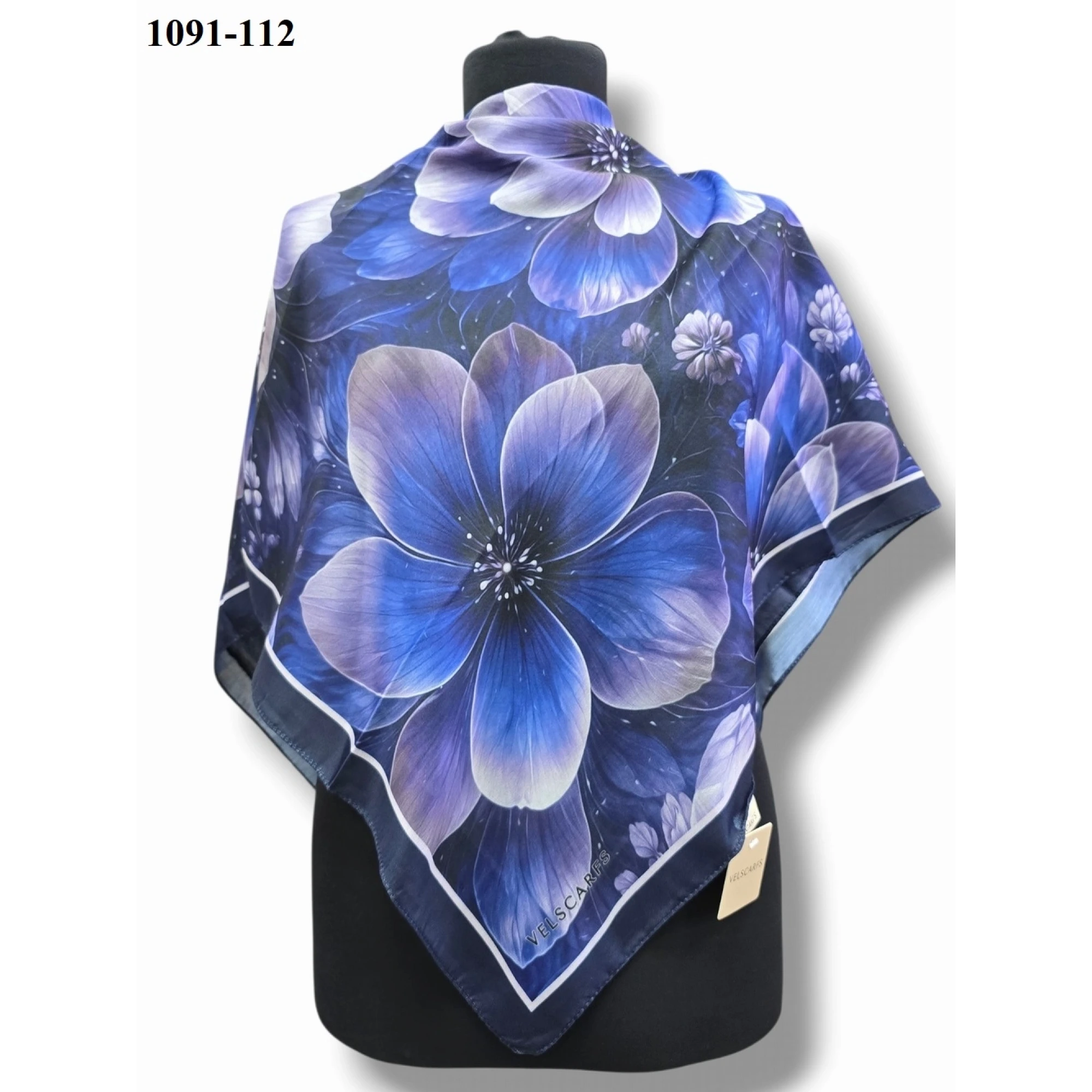 Velscarfs Soft Pamuk Parla Eşarp (Lacivert) 1091-112