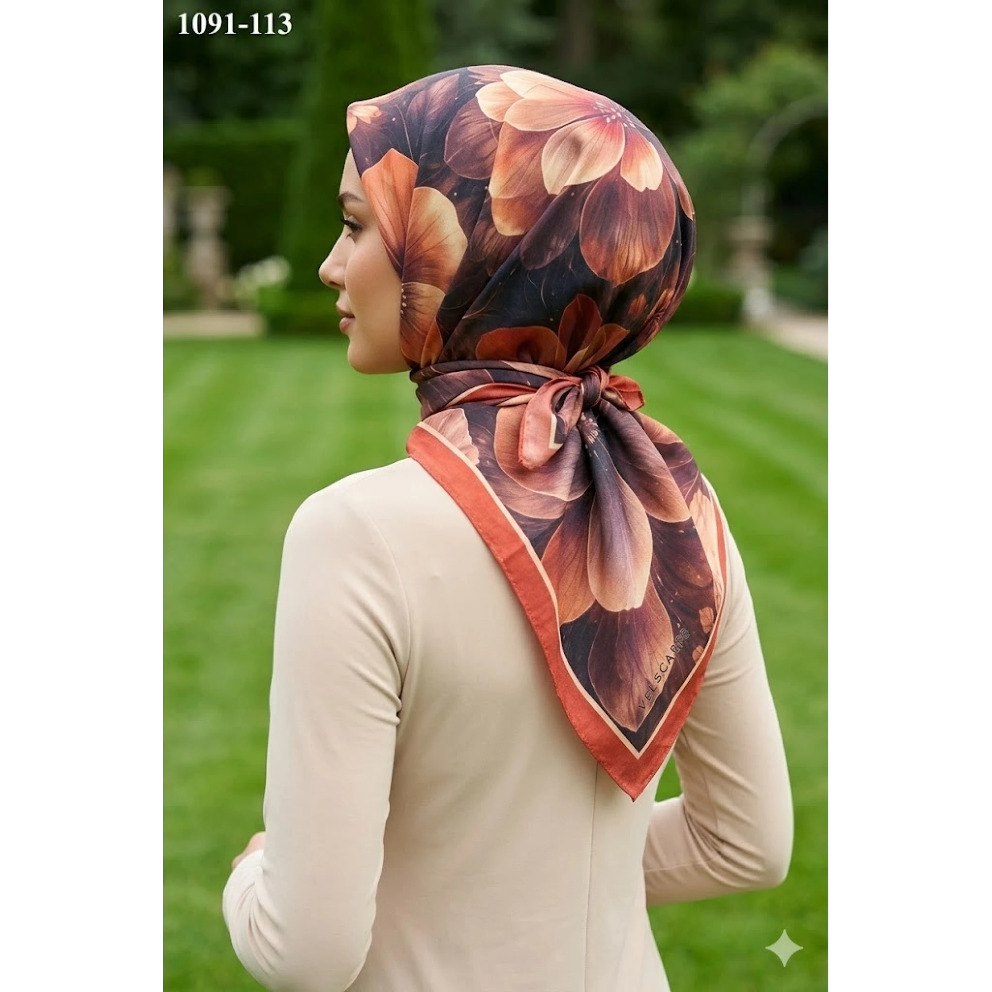 Velscarfs Soft Pamuk Parla Eşarp (Turuncu) 1091-113