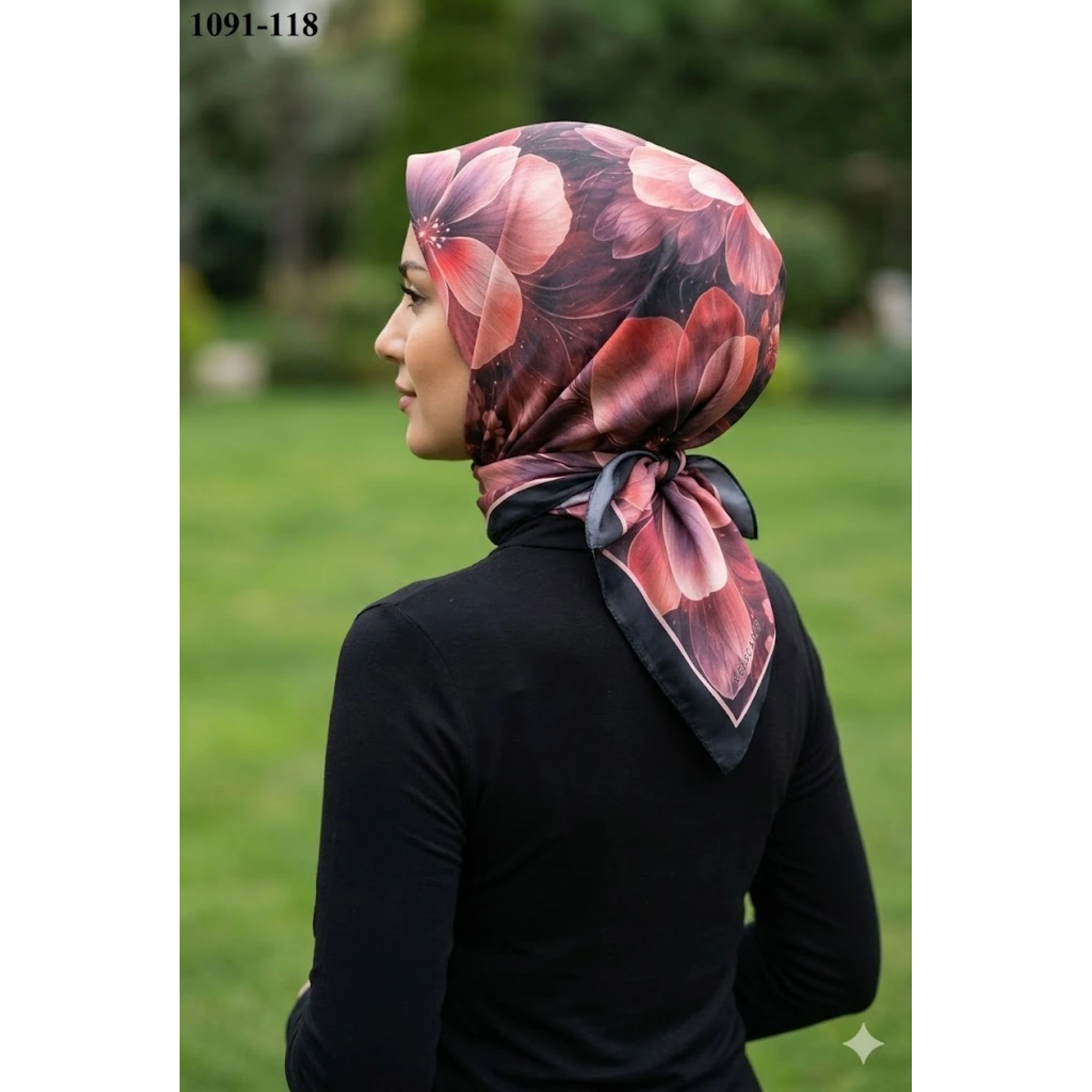 Velscarfs Soft Pamuk Parla Eşarp (Siyah) 1091-118