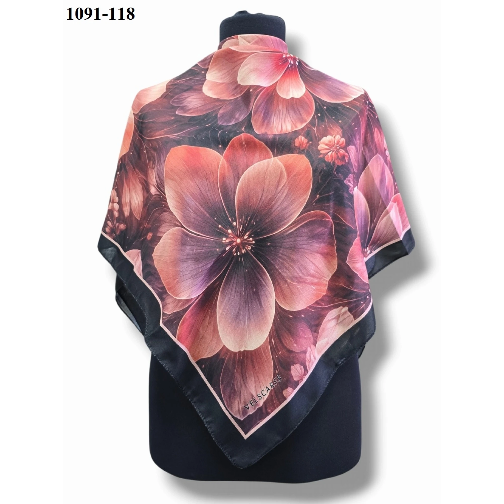 Velscarfs Soft Pamuk Parla Eşarp (Siyah) 1091-118