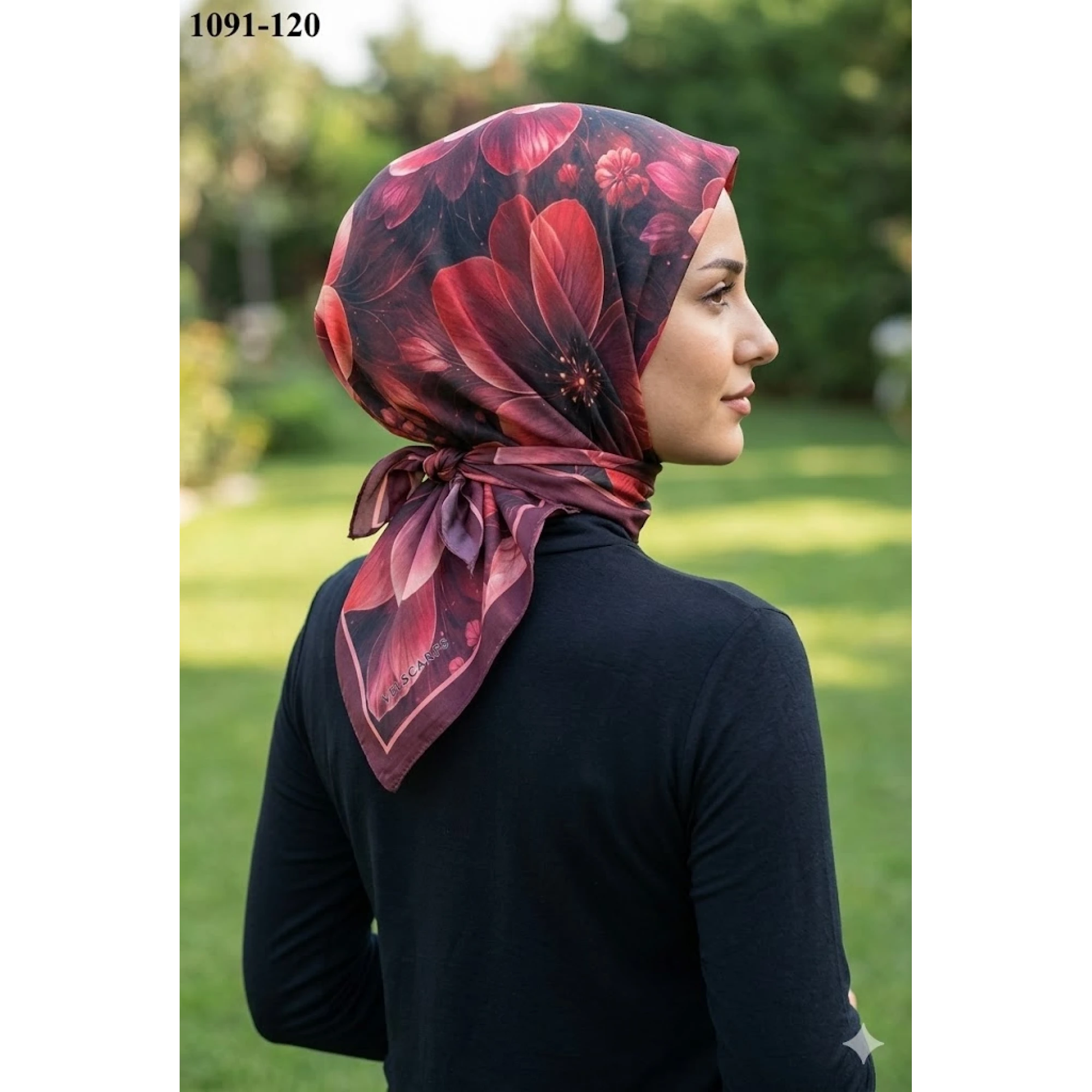 Velscarfs Soft Pamuk Parla Eşarp (Bordo) 1091-120