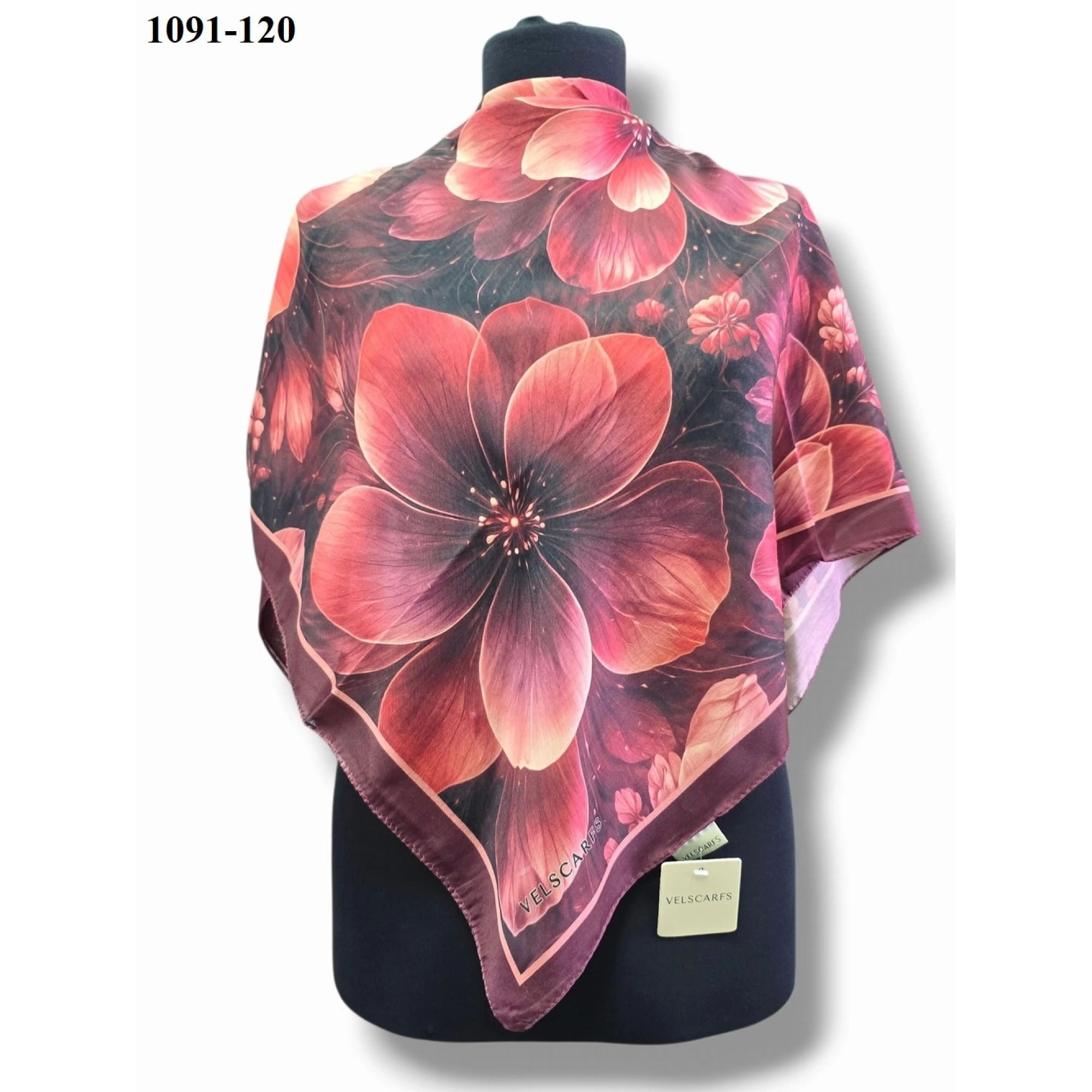 Velscarfs Soft Pamuk Parla Eşarp (Bordo) 1091-120