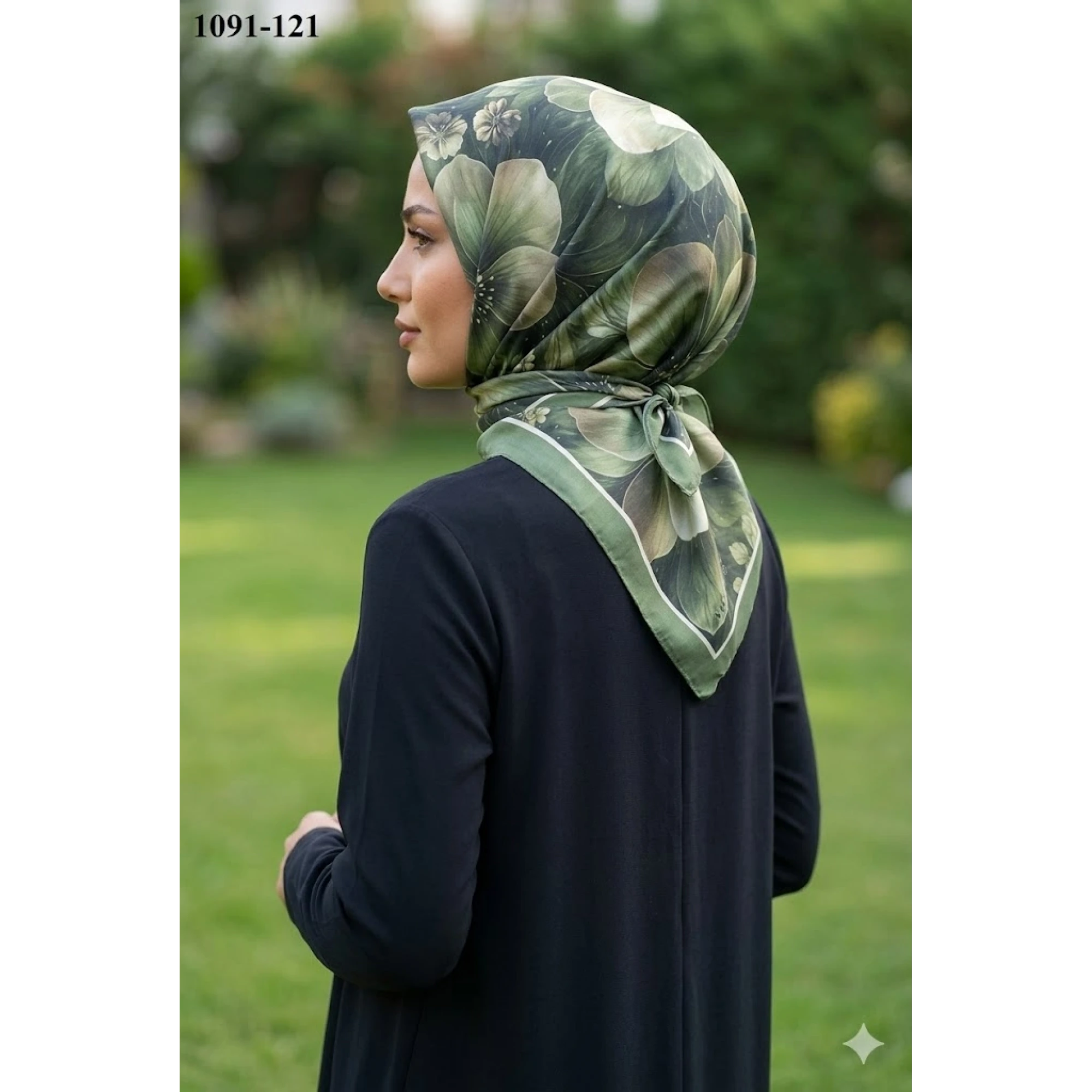 Velscarfs Soft Pamuk Parla Eşarp (Yeşil) 1091-121