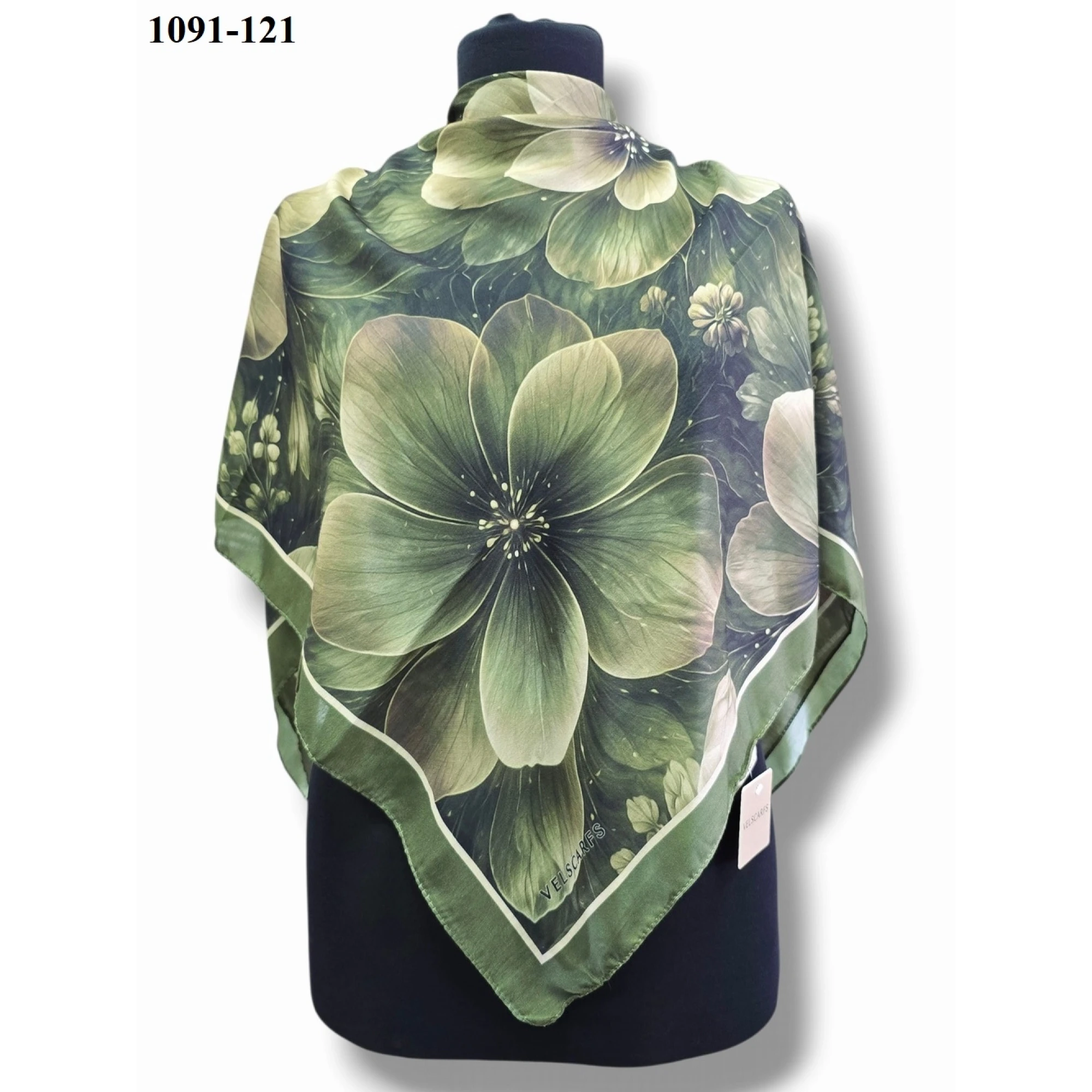 Velscarfs Soft Pamuk Parla Eşarp (Yeşil) 1091-121