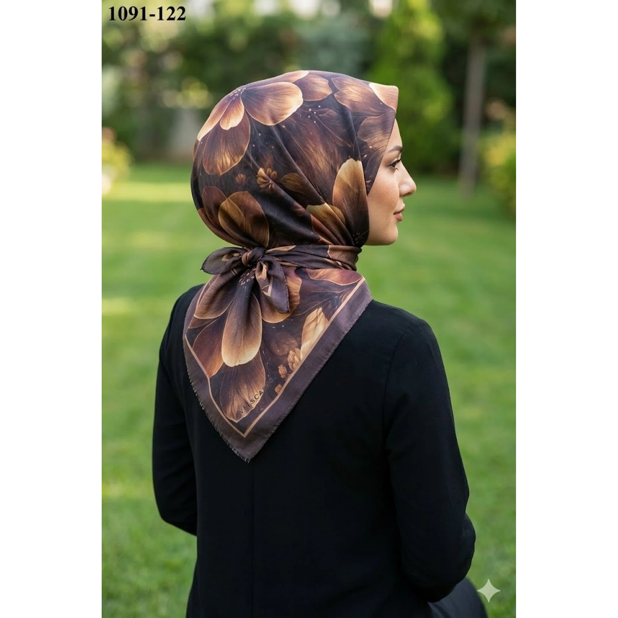 Velscarfs Soft Pamuk Parla Eşarp (Kahverengi) 1091-122