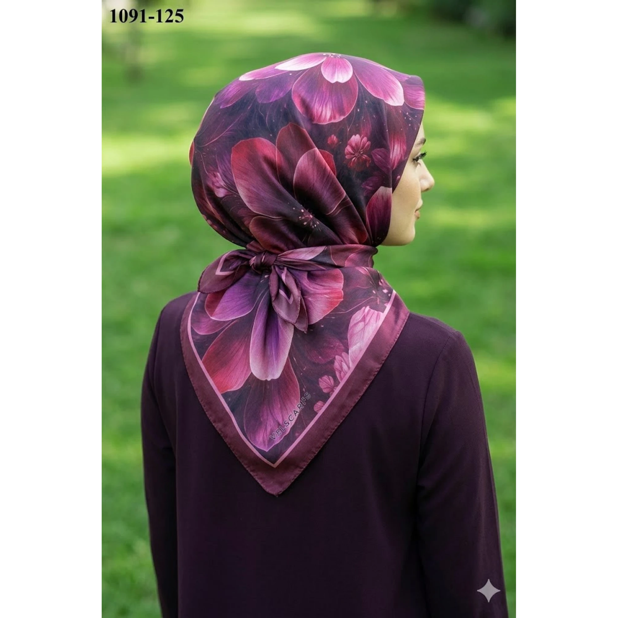 Velscarfs Soft Pamuk Parla Eşarp (Bordo) 1091-125