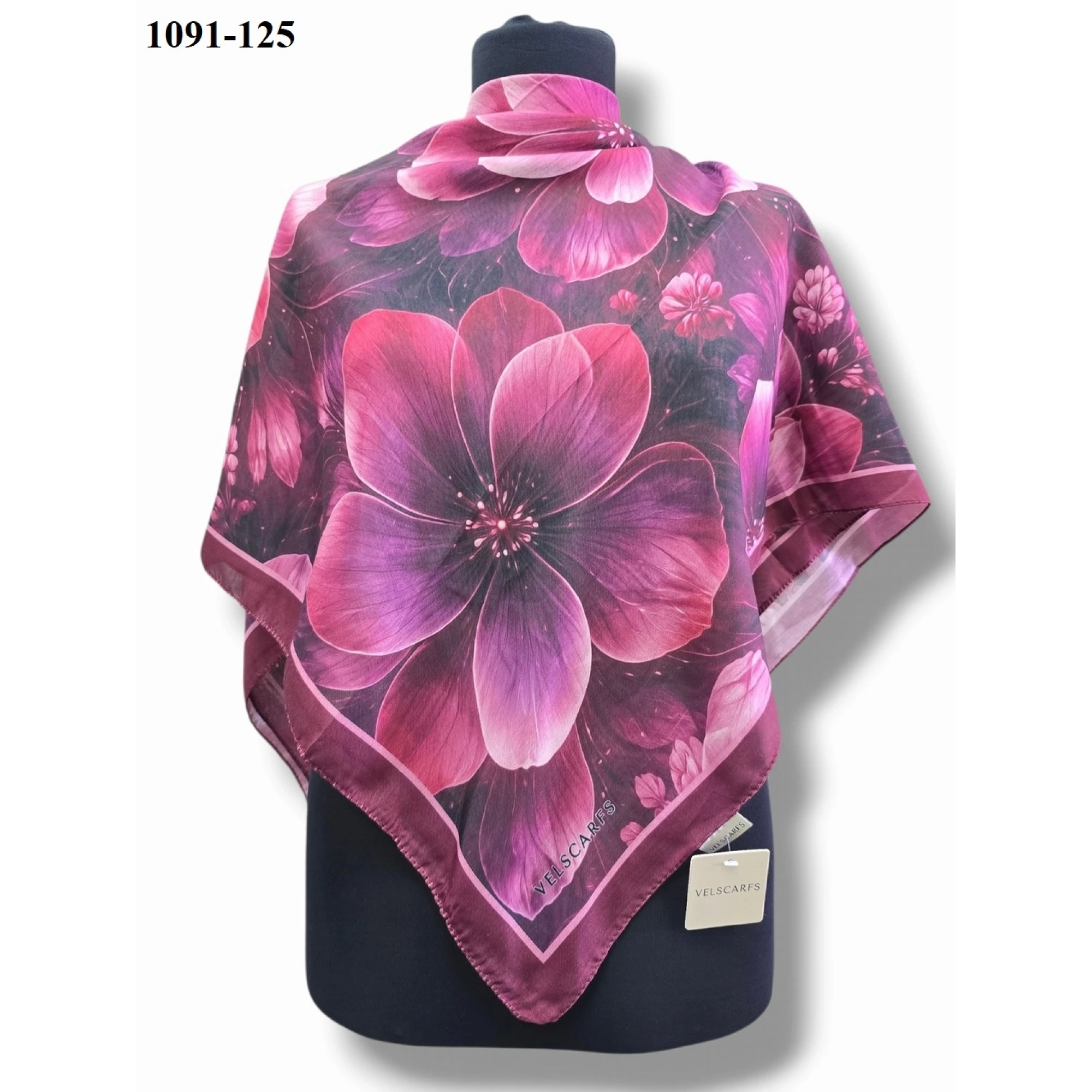 Velscarfs Soft Pamuk Parla Eşarp (Bordo) 1091-125