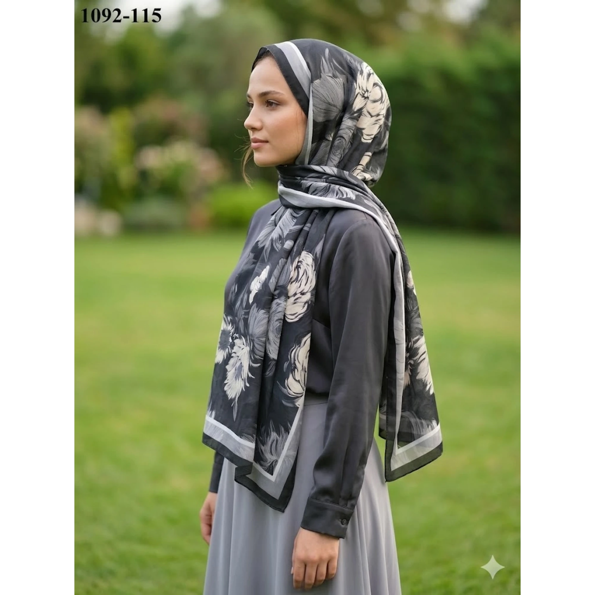 Velscarfs Soft Pamuk Şal (Siyah) 1092-115