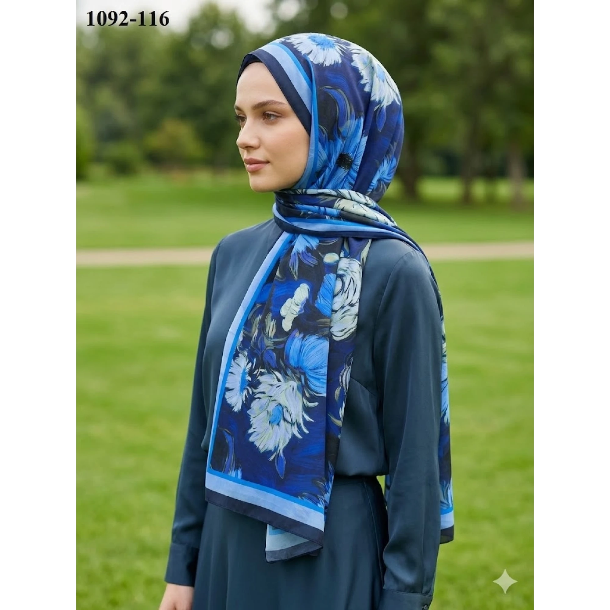 Velscarfs Soft Pamuk Şal (Lacivert) 1092-116