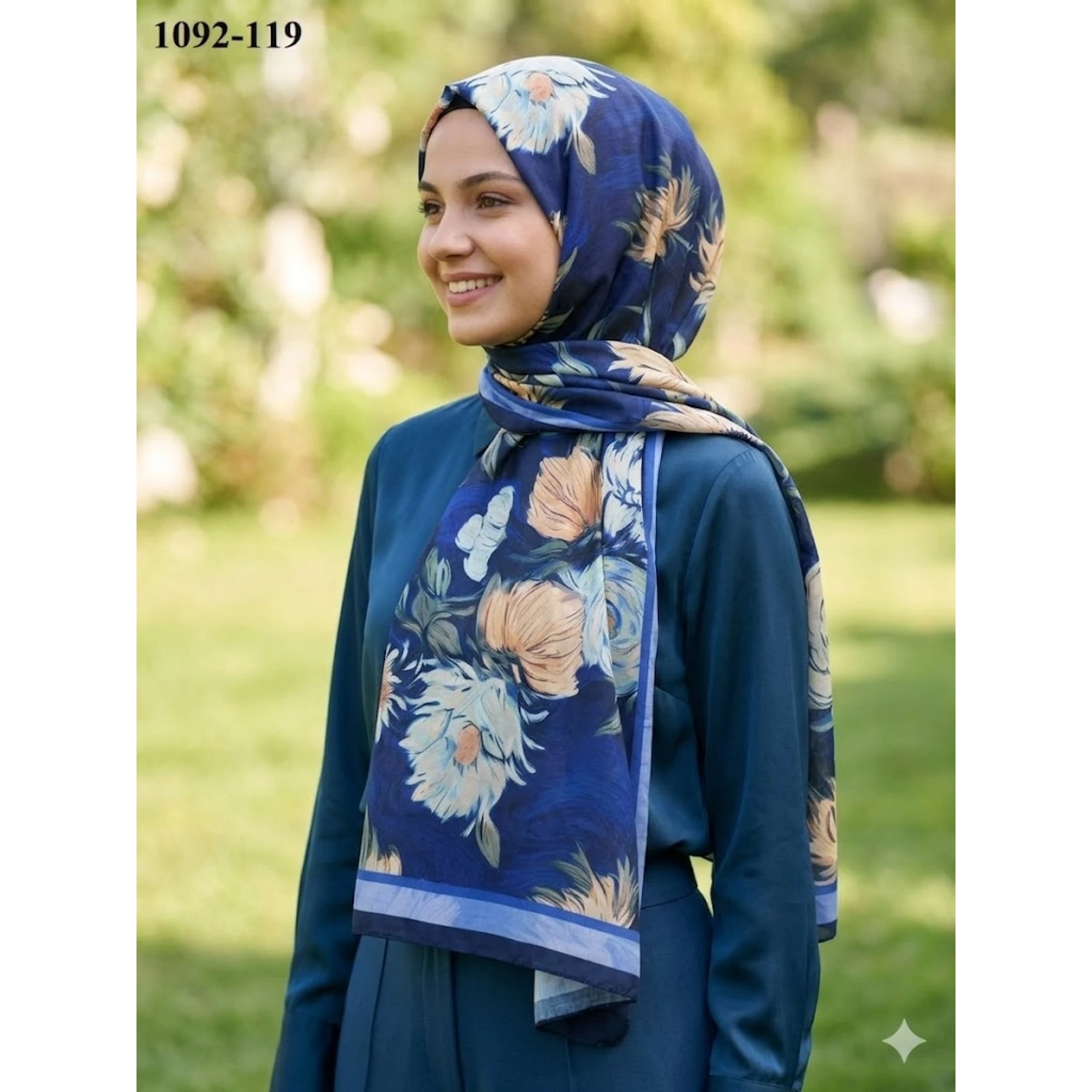 Velscarfs Soft Pamuk Şal (Lacivert) 1092-119