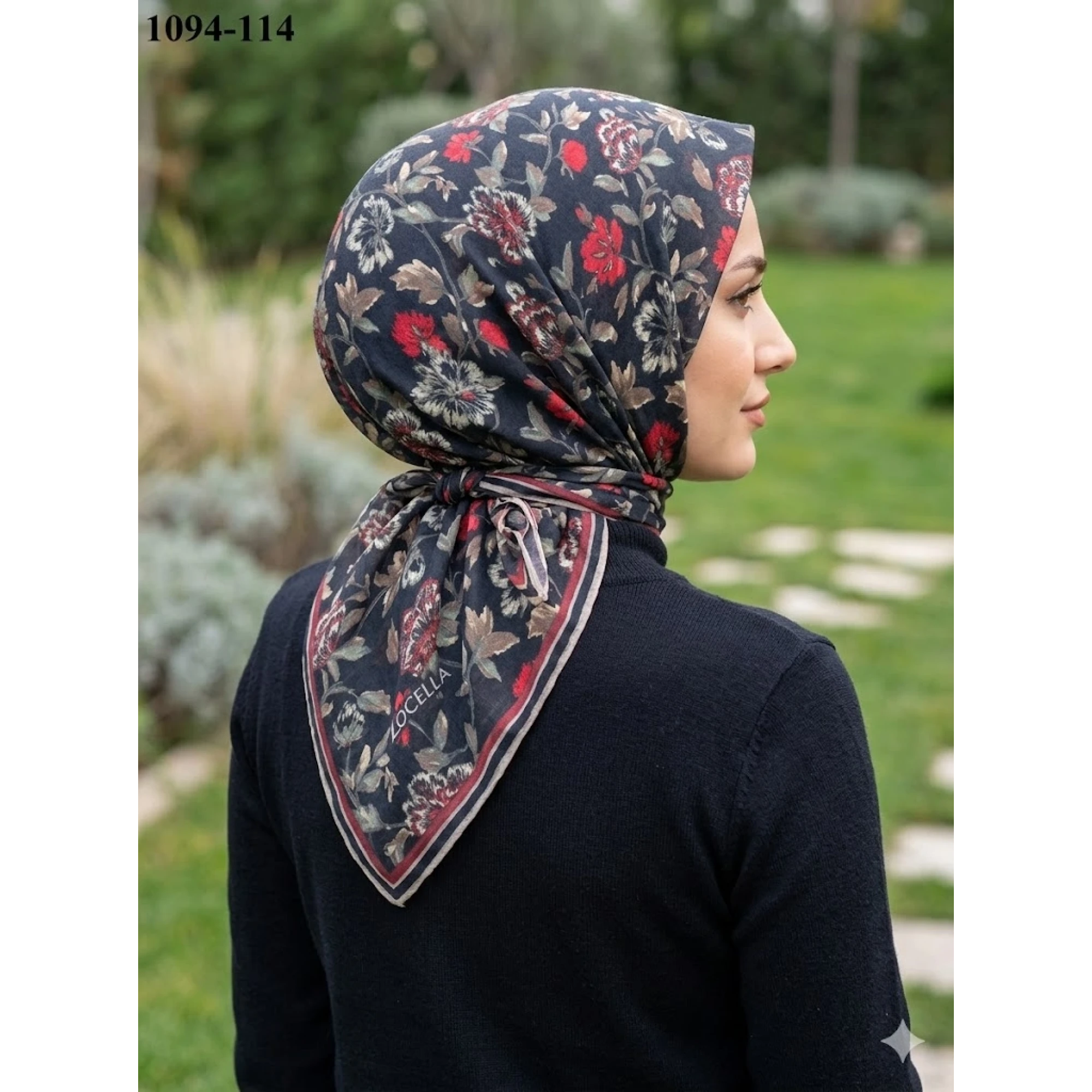 Locella Soft Pamuk Eşarp (Siyah) 1094-114