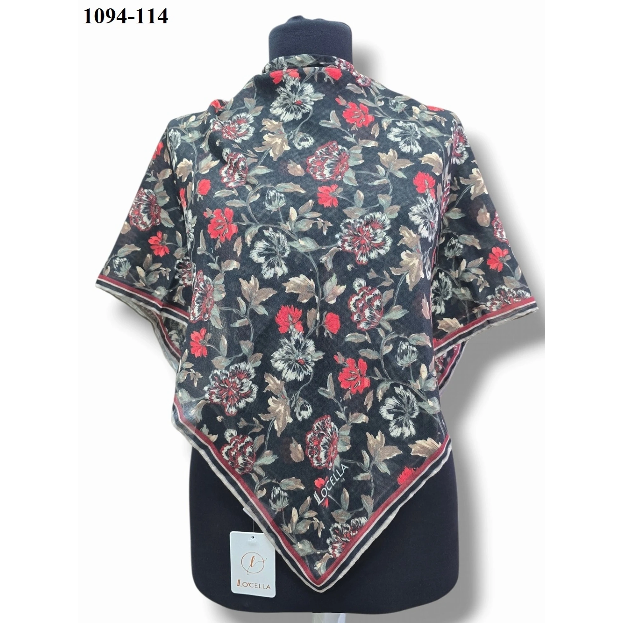 Locella Soft Pamuk Eşarp (Siyah) 1094-114