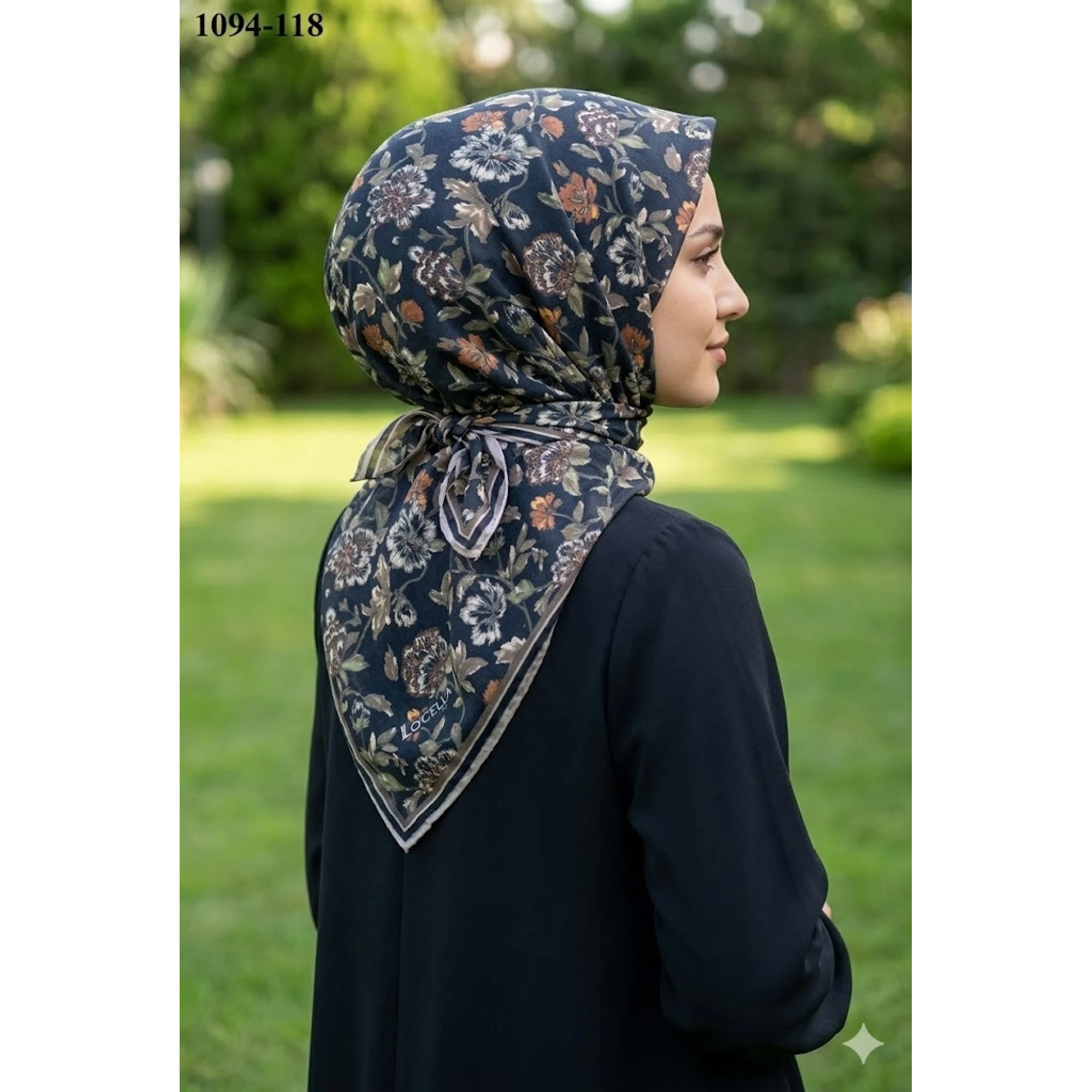 Locella Soft Pamuk Eşarp (Siyah) 1094-118