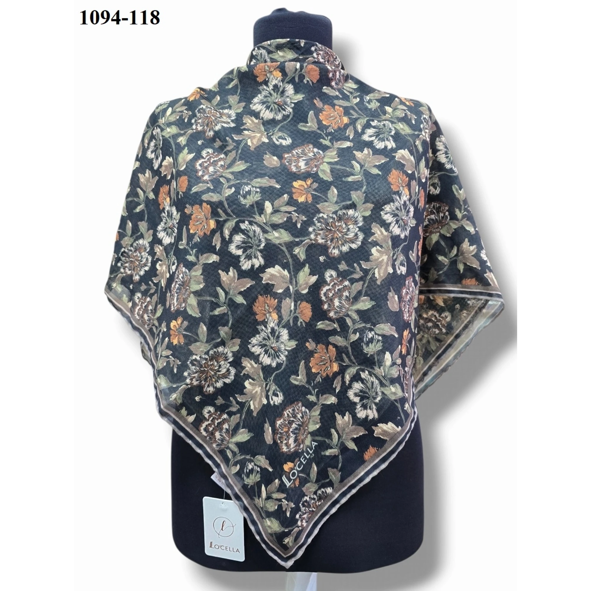 Locella Soft Pamuk Eşarp (Siyah) 1094-118