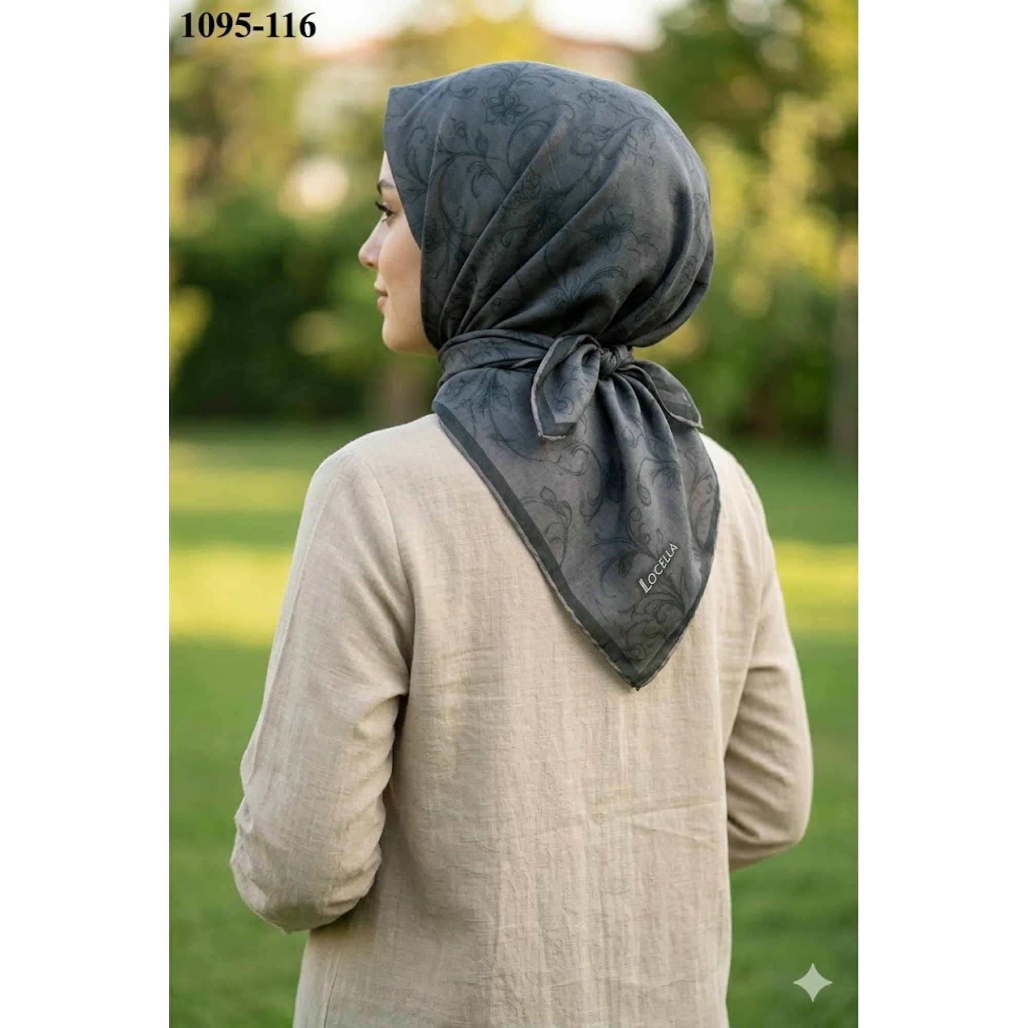 Locella Soft Pamuk Eşarp (Gri) 1095-116