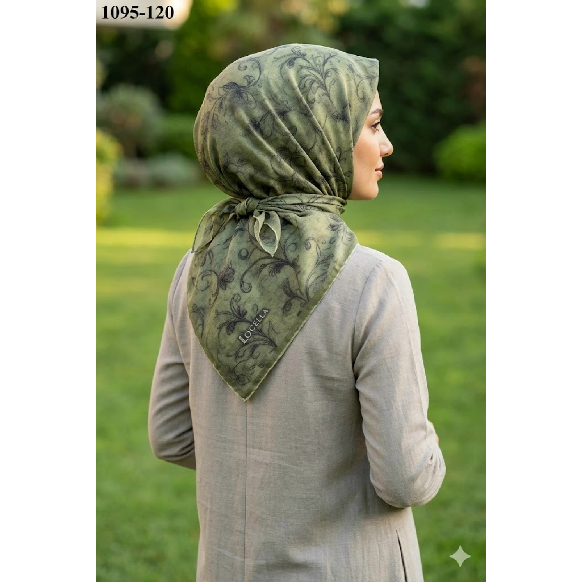Locella Soft Pamuk Eşarp (Haki) 1095-120