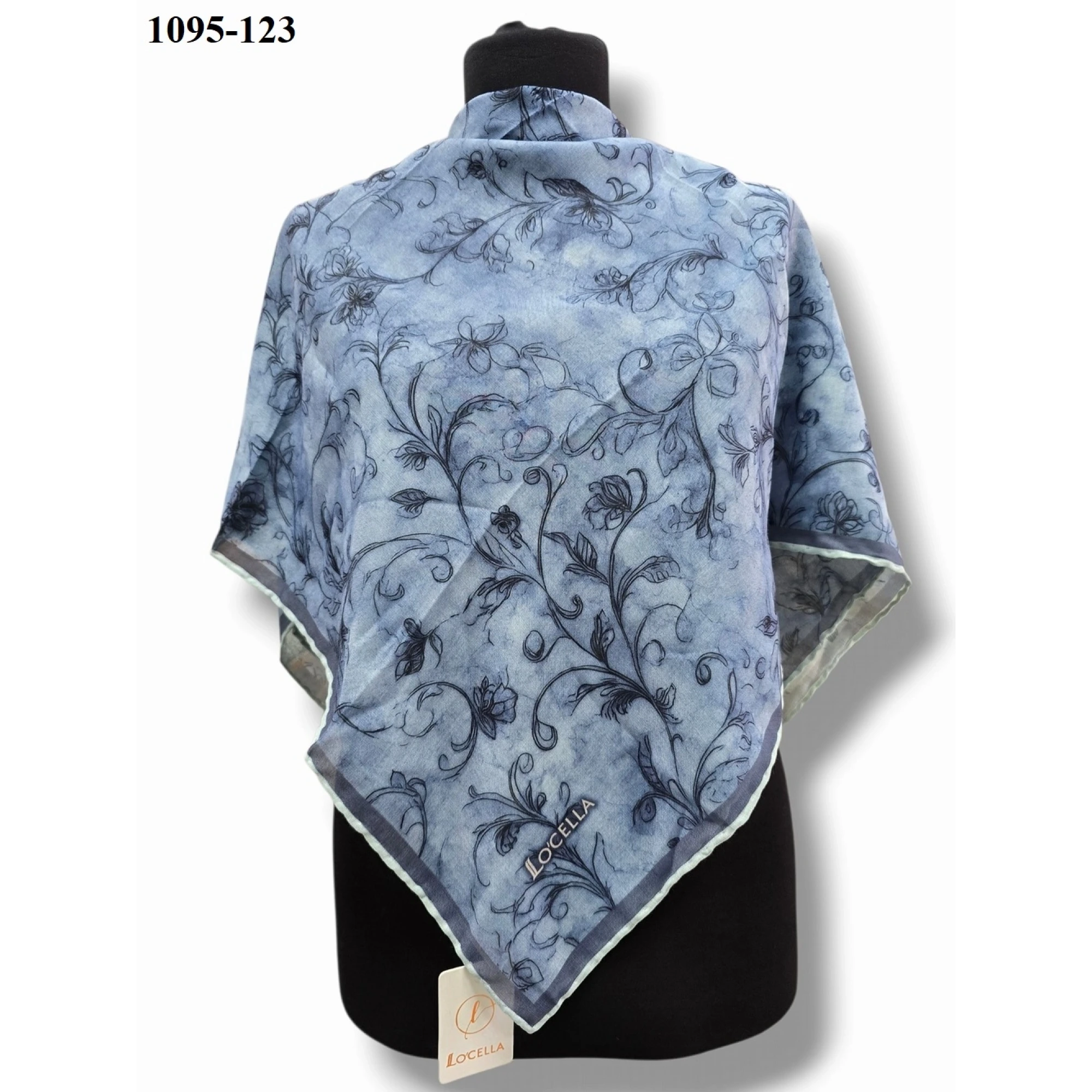 Locella Soft Pamuk Eşarp (Mavi) 1095-123