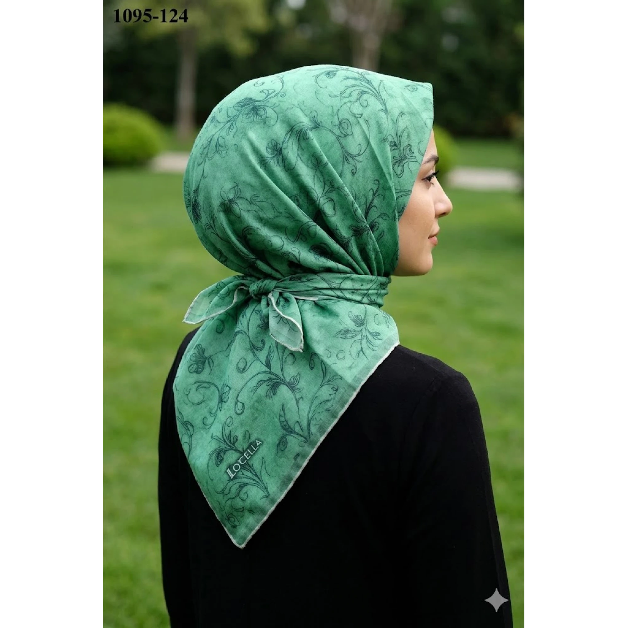 Locella Soft Pamuk Eşarp (Elma Yeşili) 1095-124