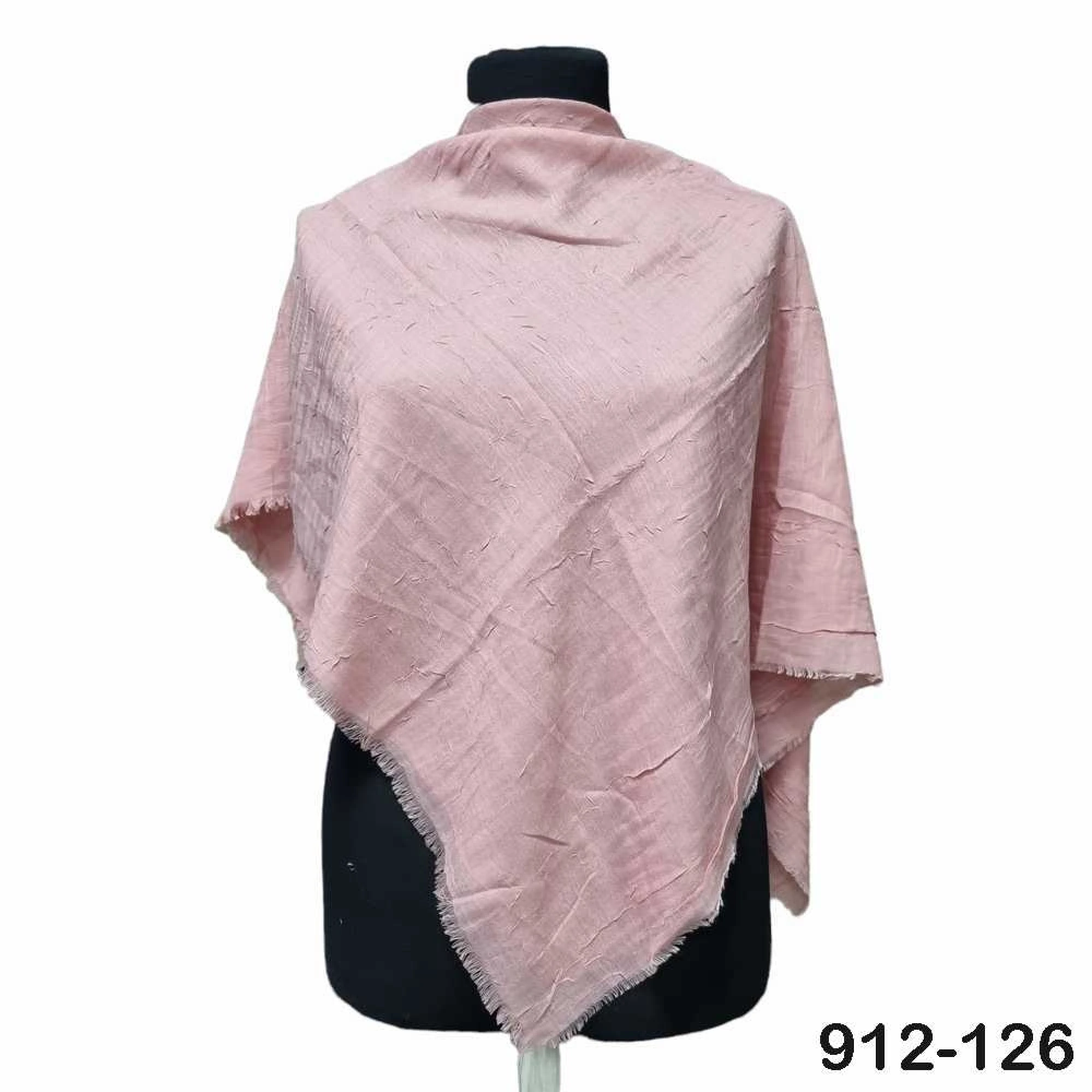 Soft İpek Bambu Pamuk Eşarp (pudra) 912-126