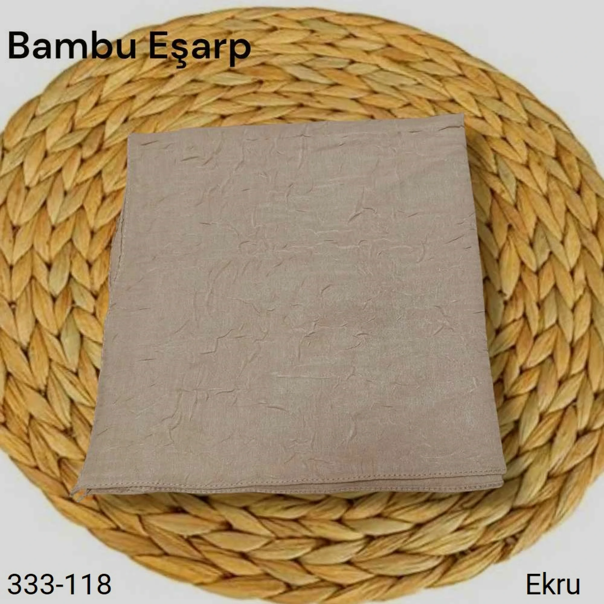 Düz Renk Bambu Pamuk Eşarp Siyah 333-118