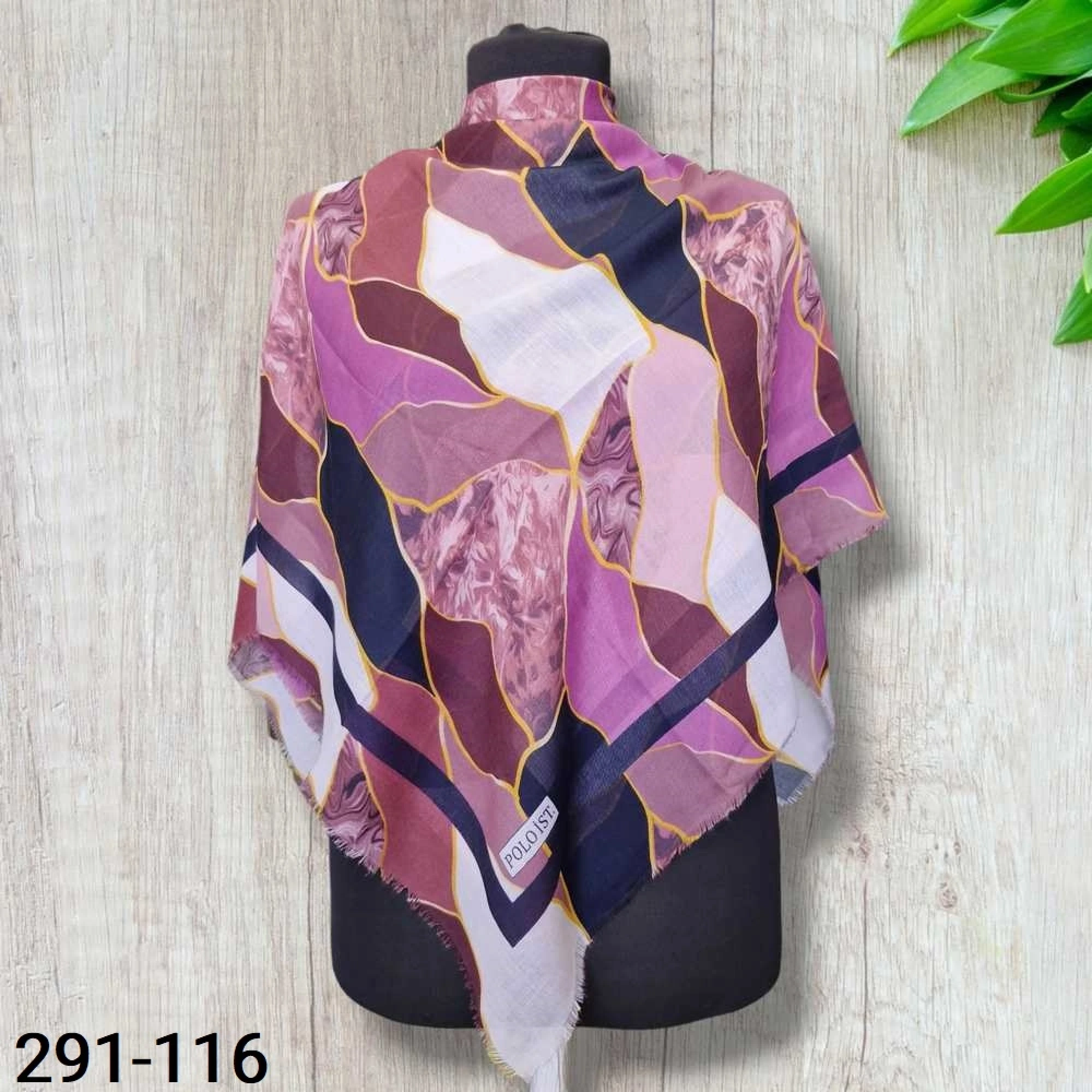 Polo İst Desenli Dimi Pamuk Eşarp 291-116