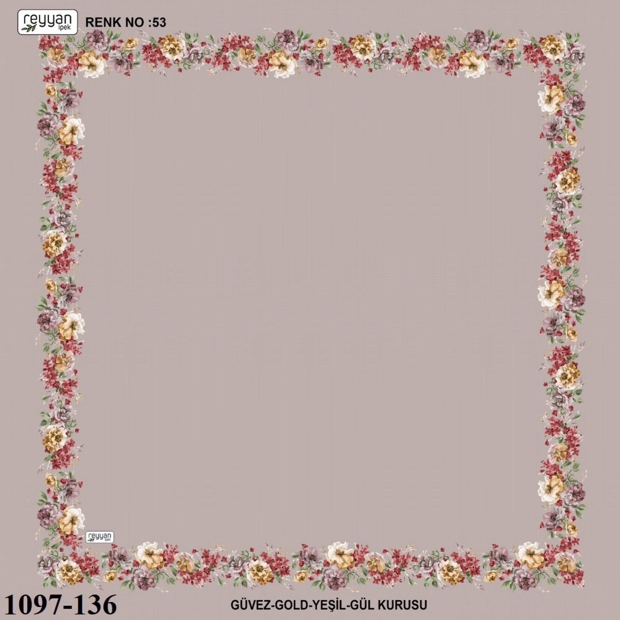 Reyyan İpek İçi Boş Desenli Oyalık Yazma 1097-136