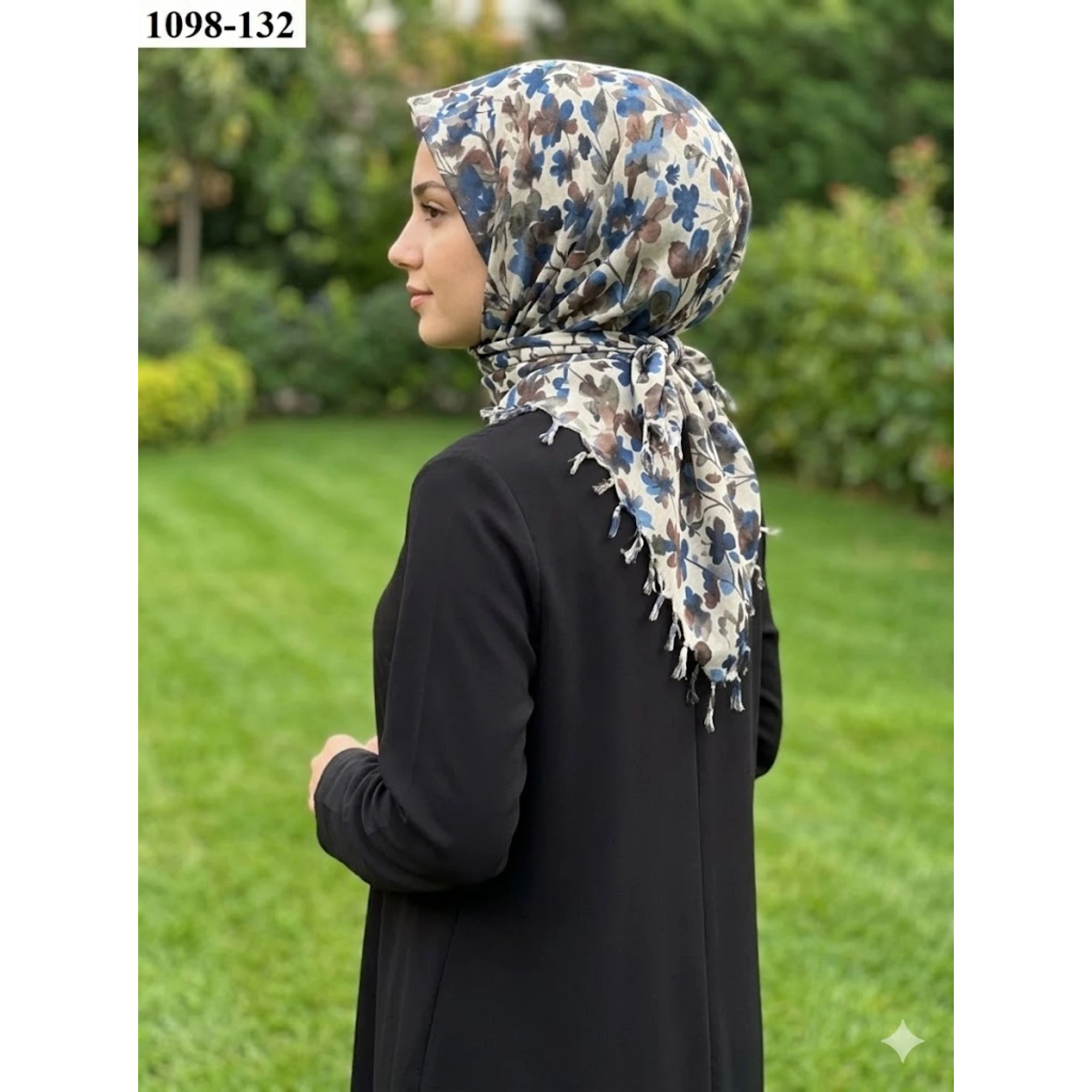 Eyfel Desenli Sökme Boncuklu Eşarp 1098-132