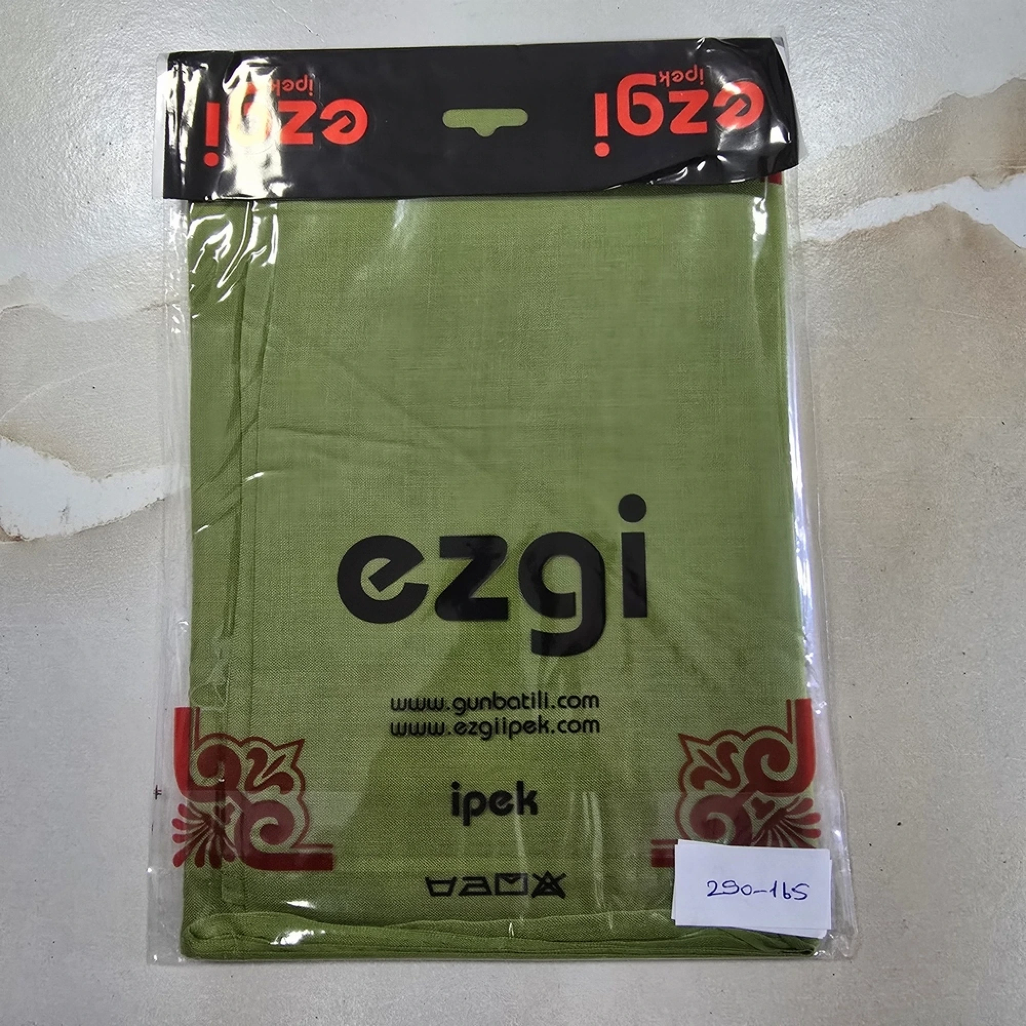 Düz Renk Ekonomik Poşetli Oyalık Yazma Yeşil 290-165