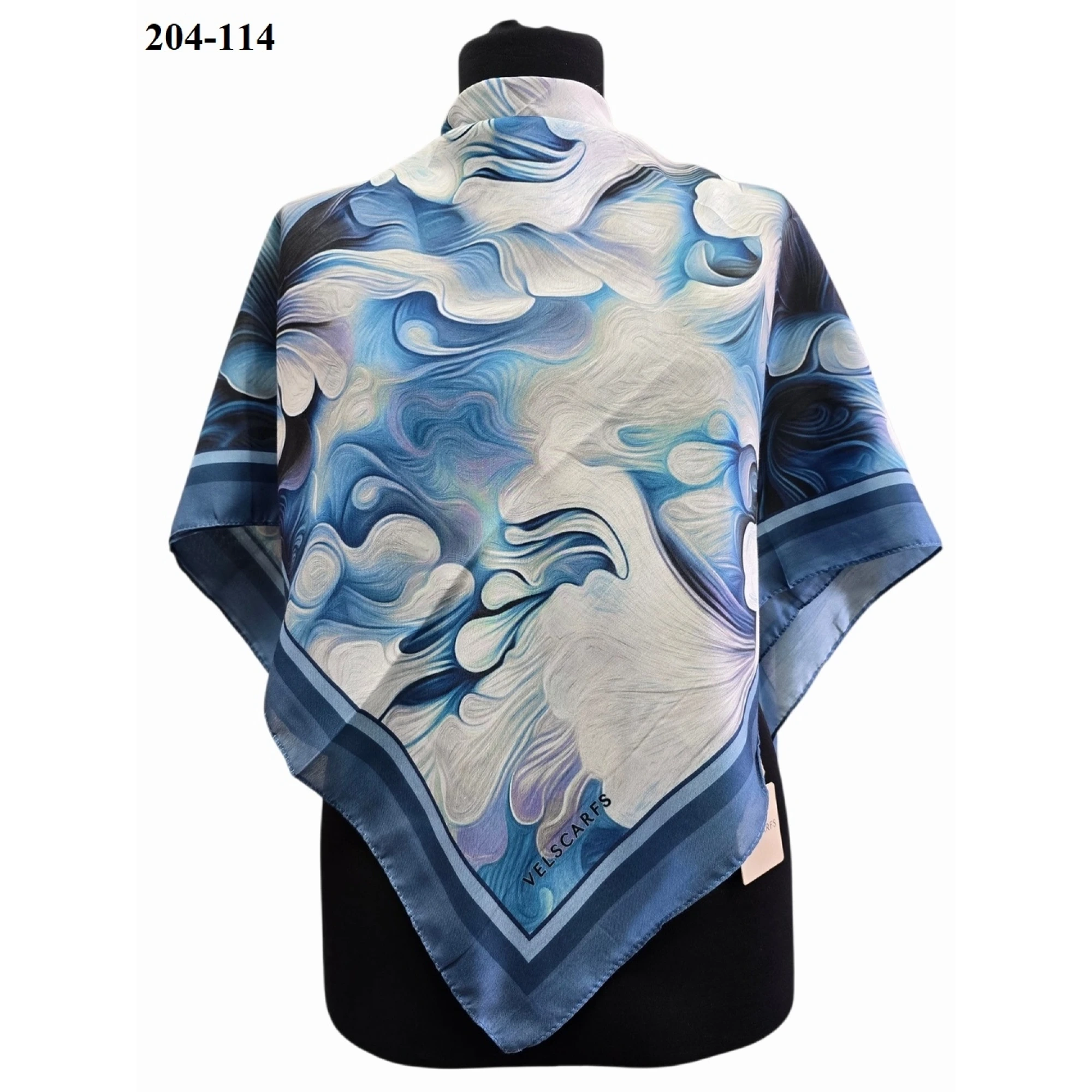 Velscarfs Soft Pamuk Parla Eşarp (Mavi) 204-114