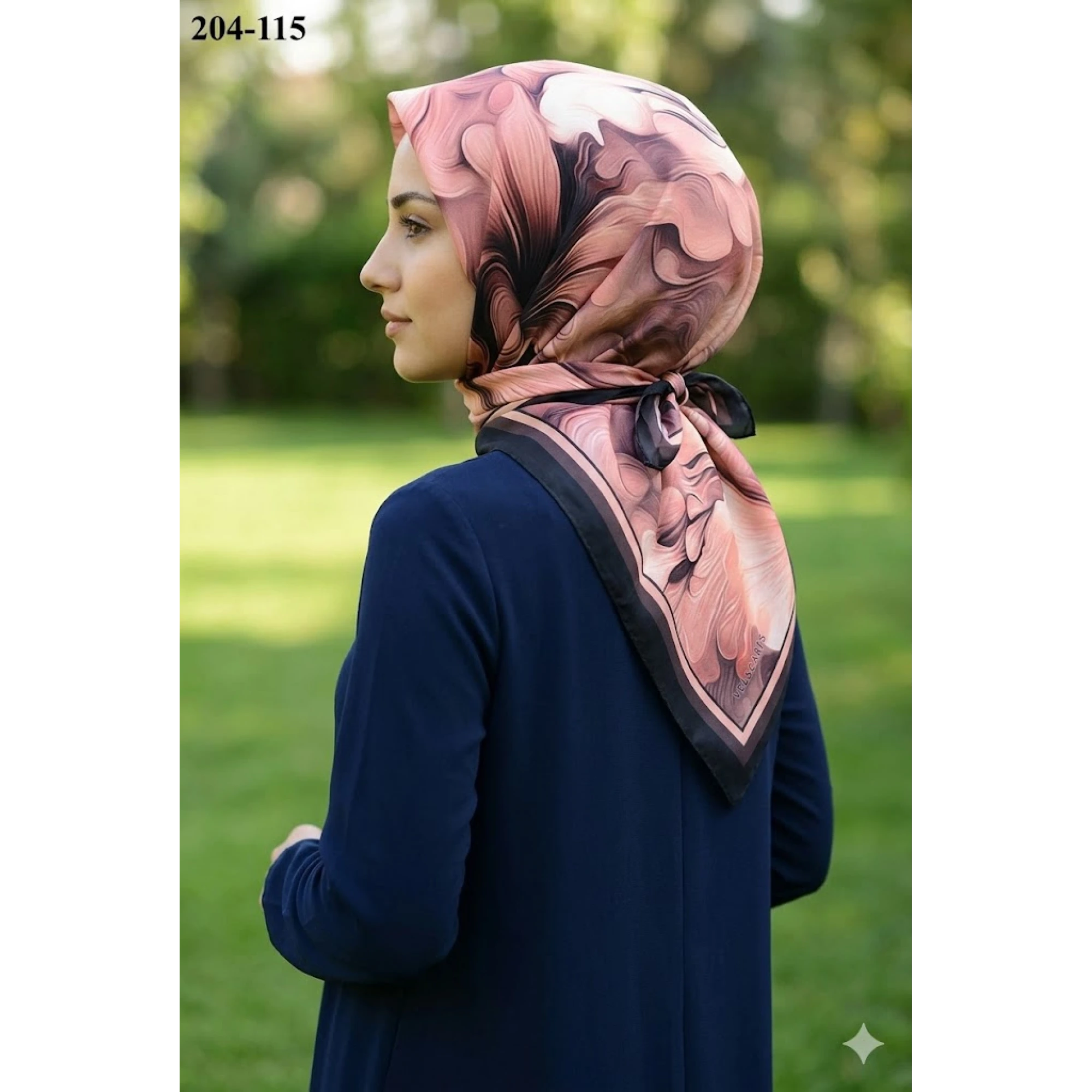 Velscarfs Soft Pamuk Parla Eşarp (Siyah) 204-115