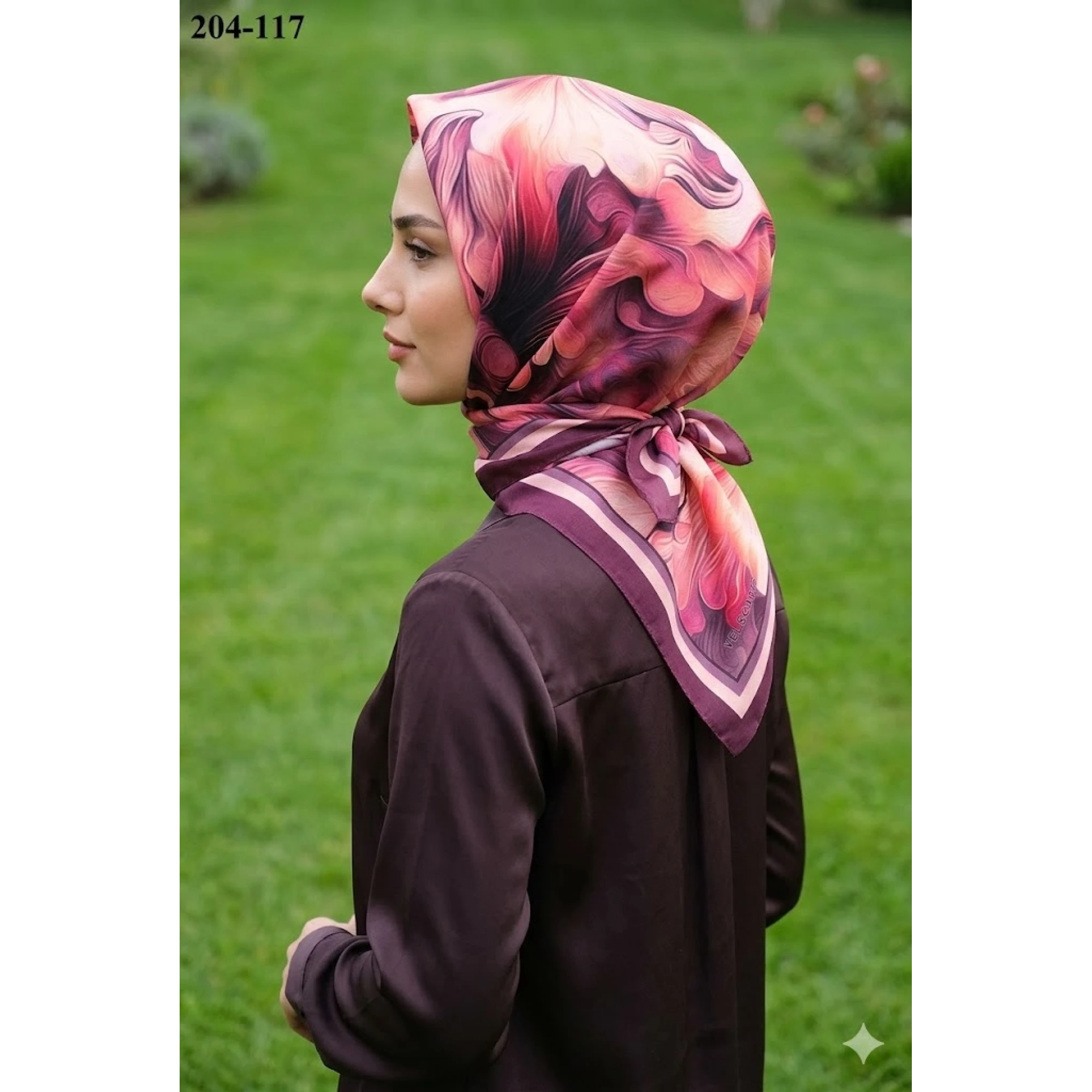 Velscarfs Soft Pamuk Parla Eşarp (Bordo) 204-117