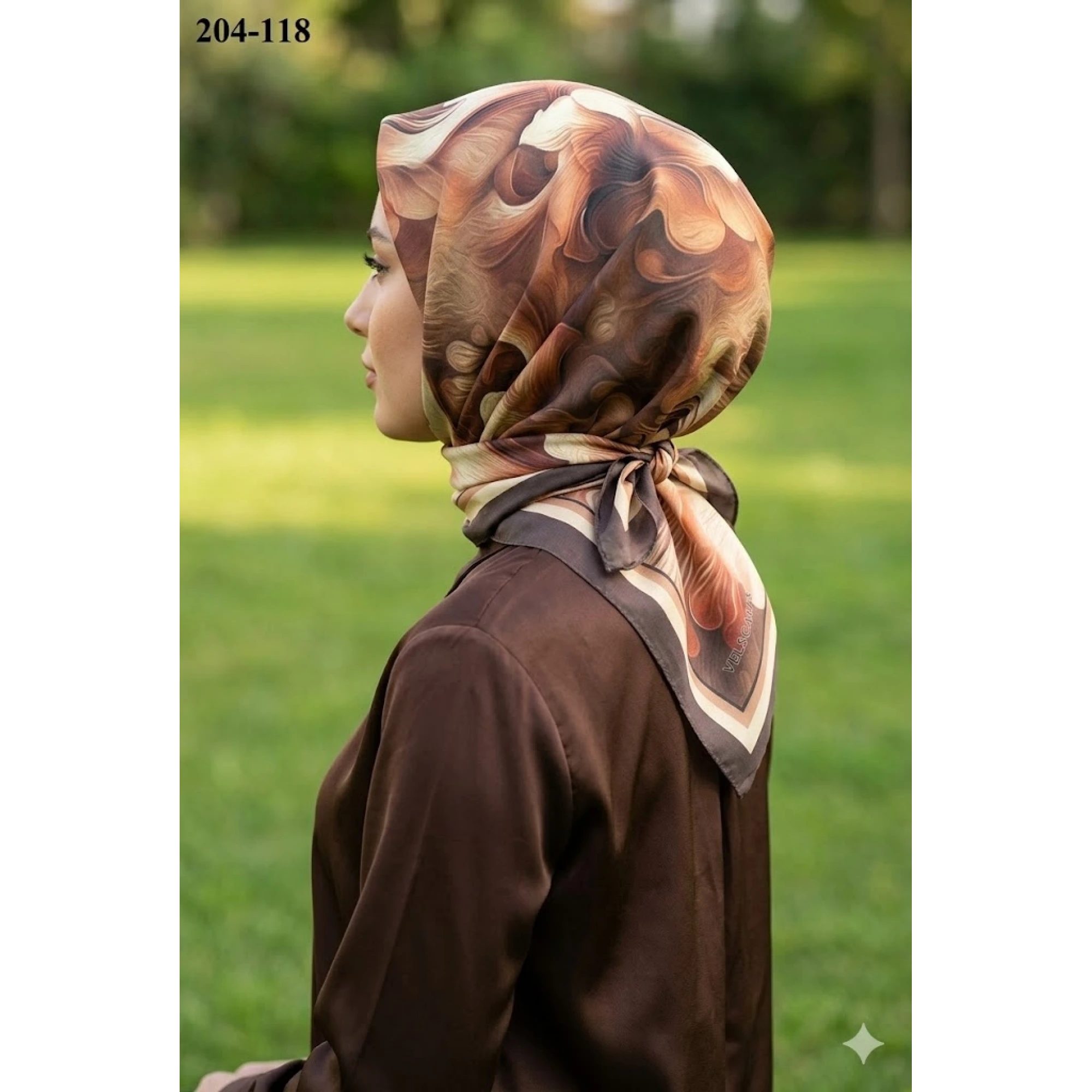 Velscarfs Soft Pamuk Parla Eşarp (Kahve) 204-118