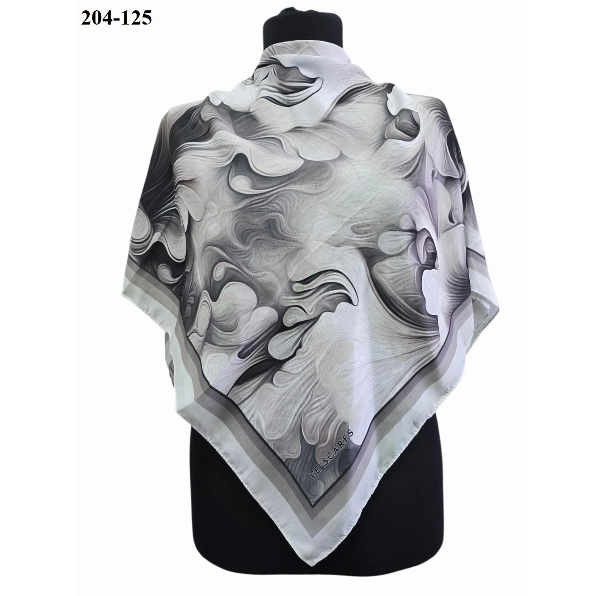 Velscarfs Soft Pamuk Parla Eşarp (Gümüş Gri) 204-125