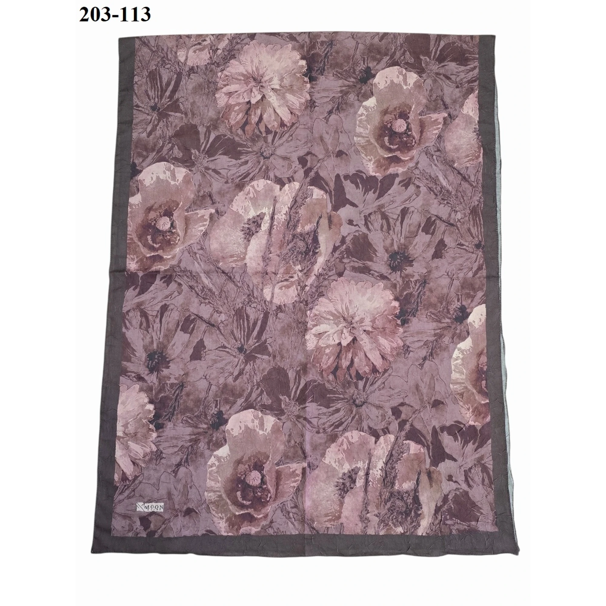Moon Scarf Bambu Kraş Pamuk Şal (Kahve) 203-113