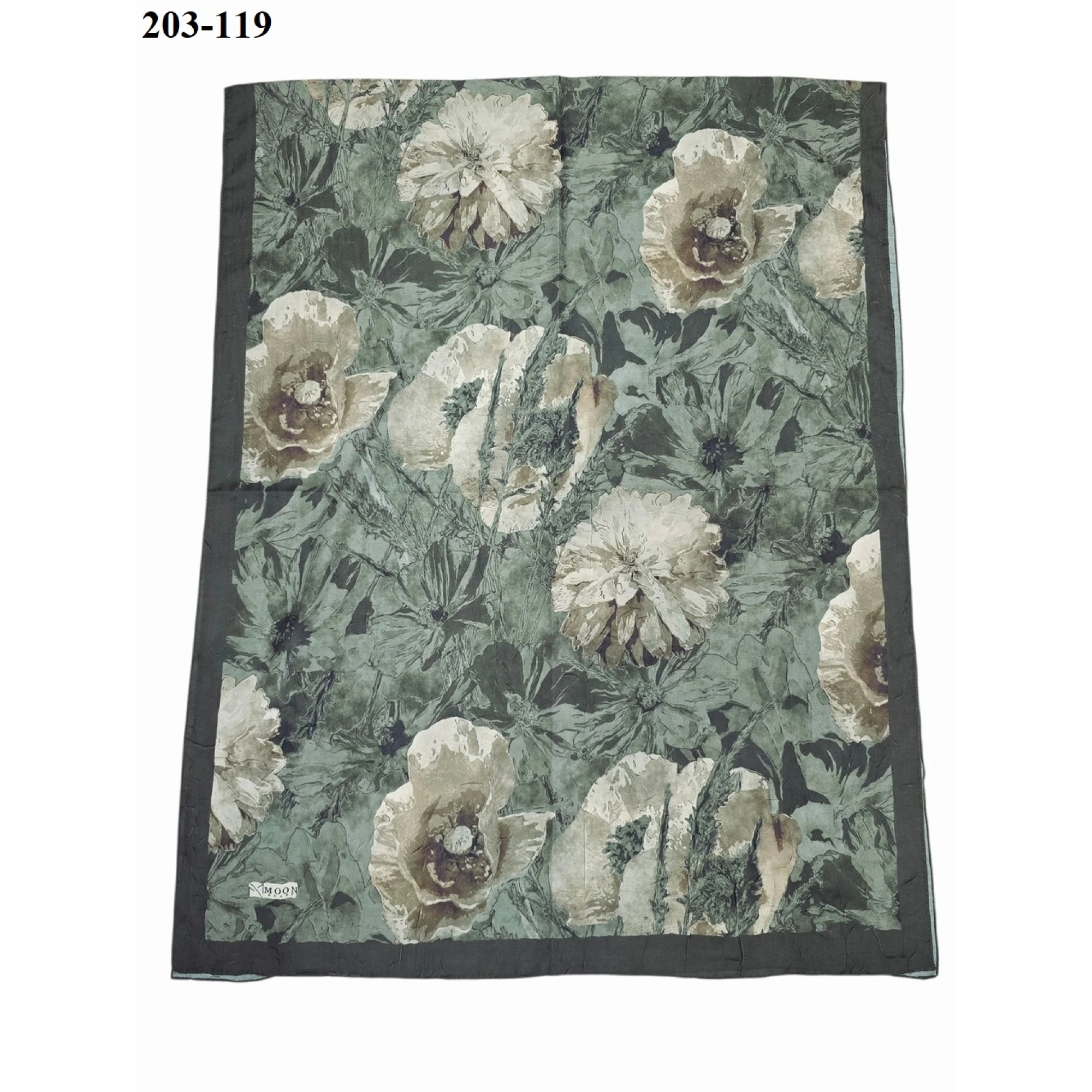 Moon Scarf Bambu Kraş Pamuk Şal (Haki) 203-119