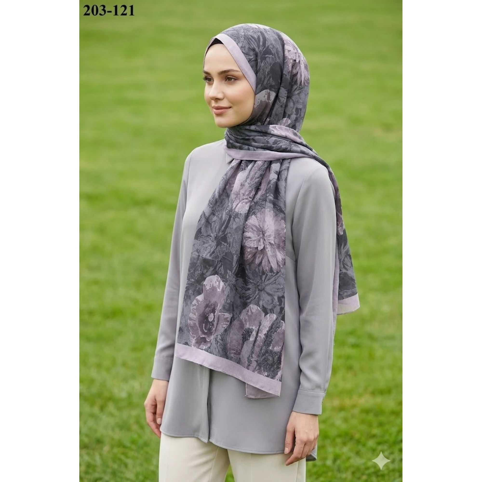 Moon Scarf Bambu Kraş Pamuk Şal (Kirli Gül) 203-121