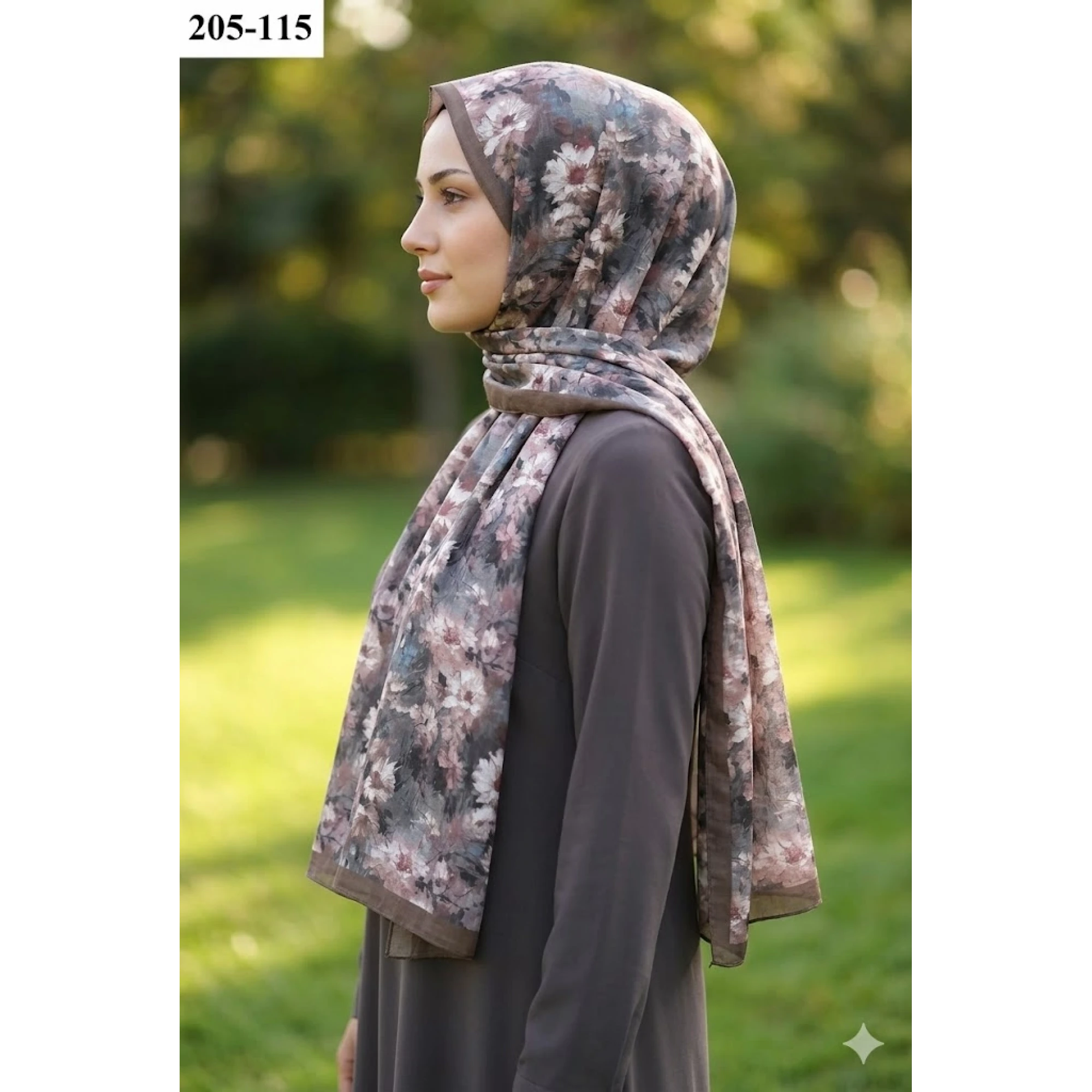 Belinda Scarf Bambu Kraş Pamuk Şal (Kahve) 205-115