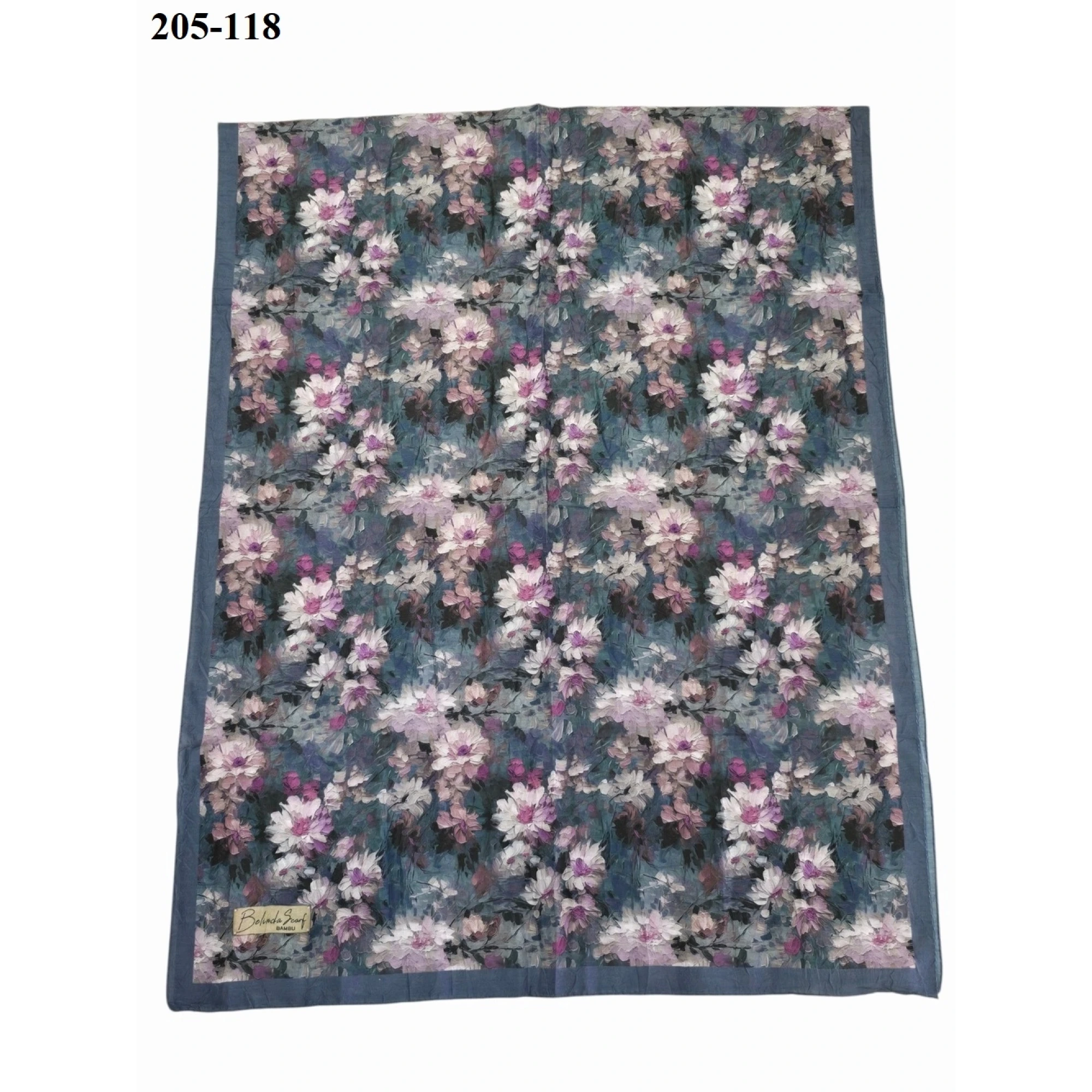 Belinda Scarf Bambu Kraş Pamuk Şal (İndigo) 205-118