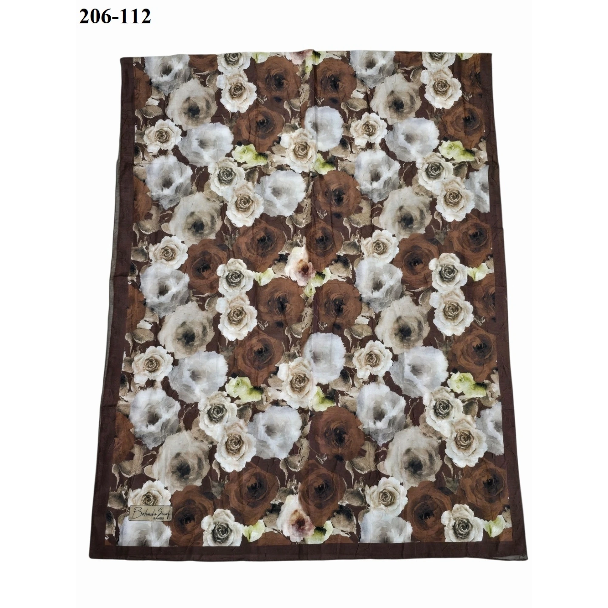 Belinda Scarf Bambu Kraş Pamuk Şal (Kahve) 206-112