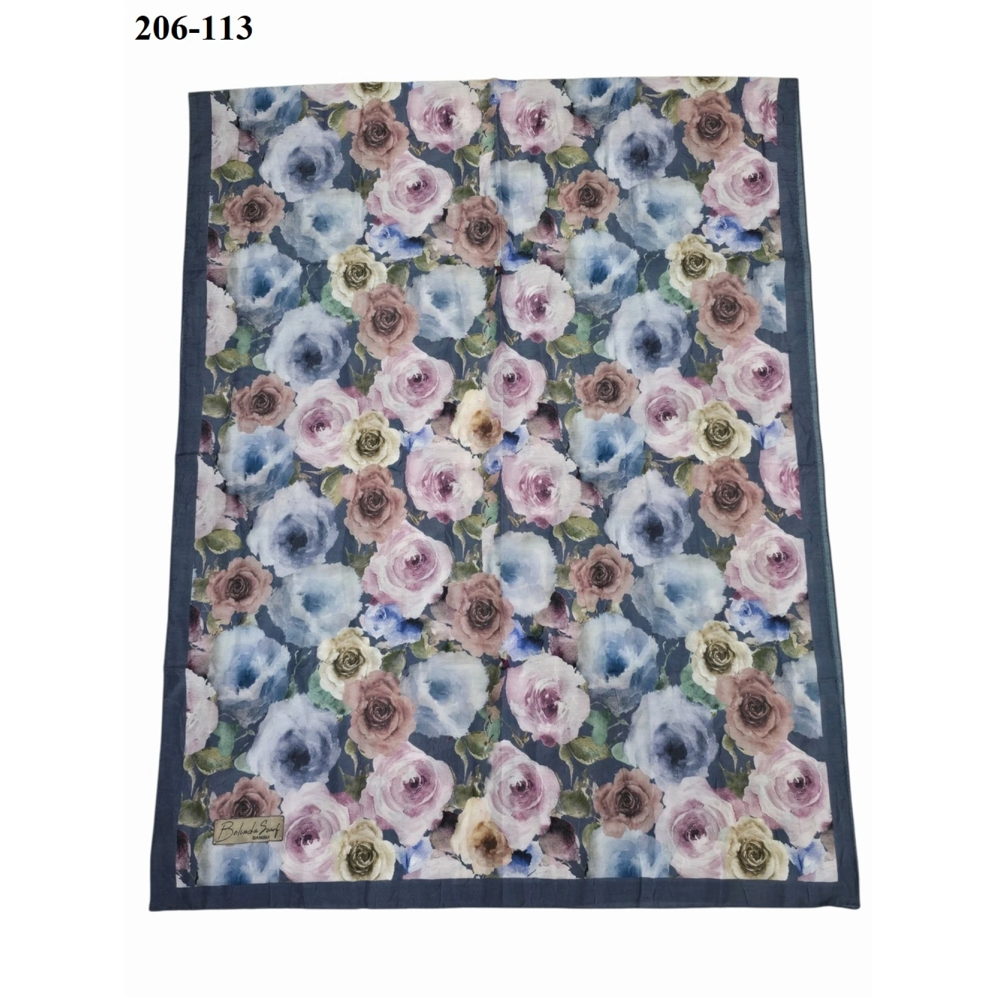 Belinda Scarf Bambu Kraş Pamuk Şal (İndigo) 206-113