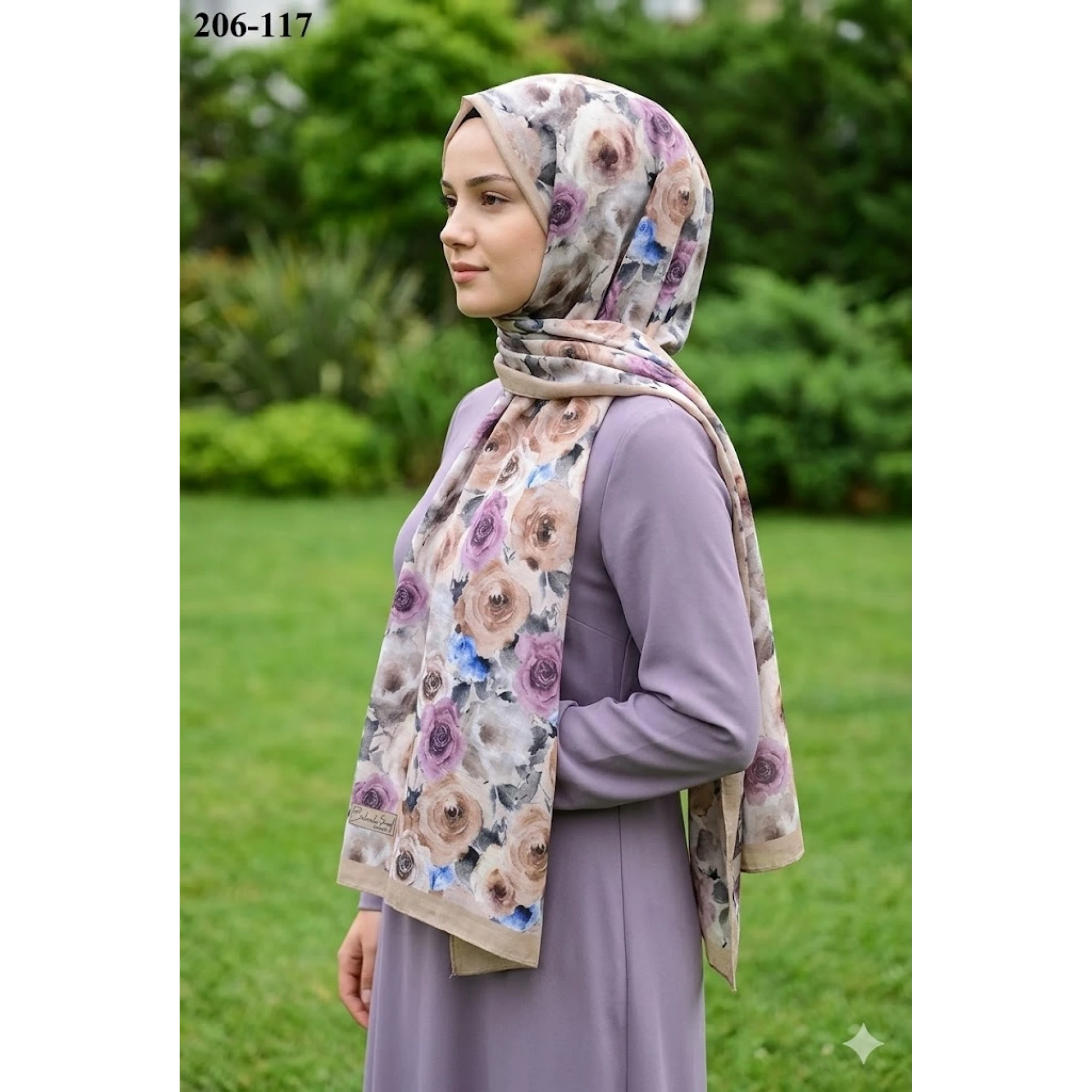 Belinda Scarf Bambu Kraş Pamuk Şal (Bej) 206-117