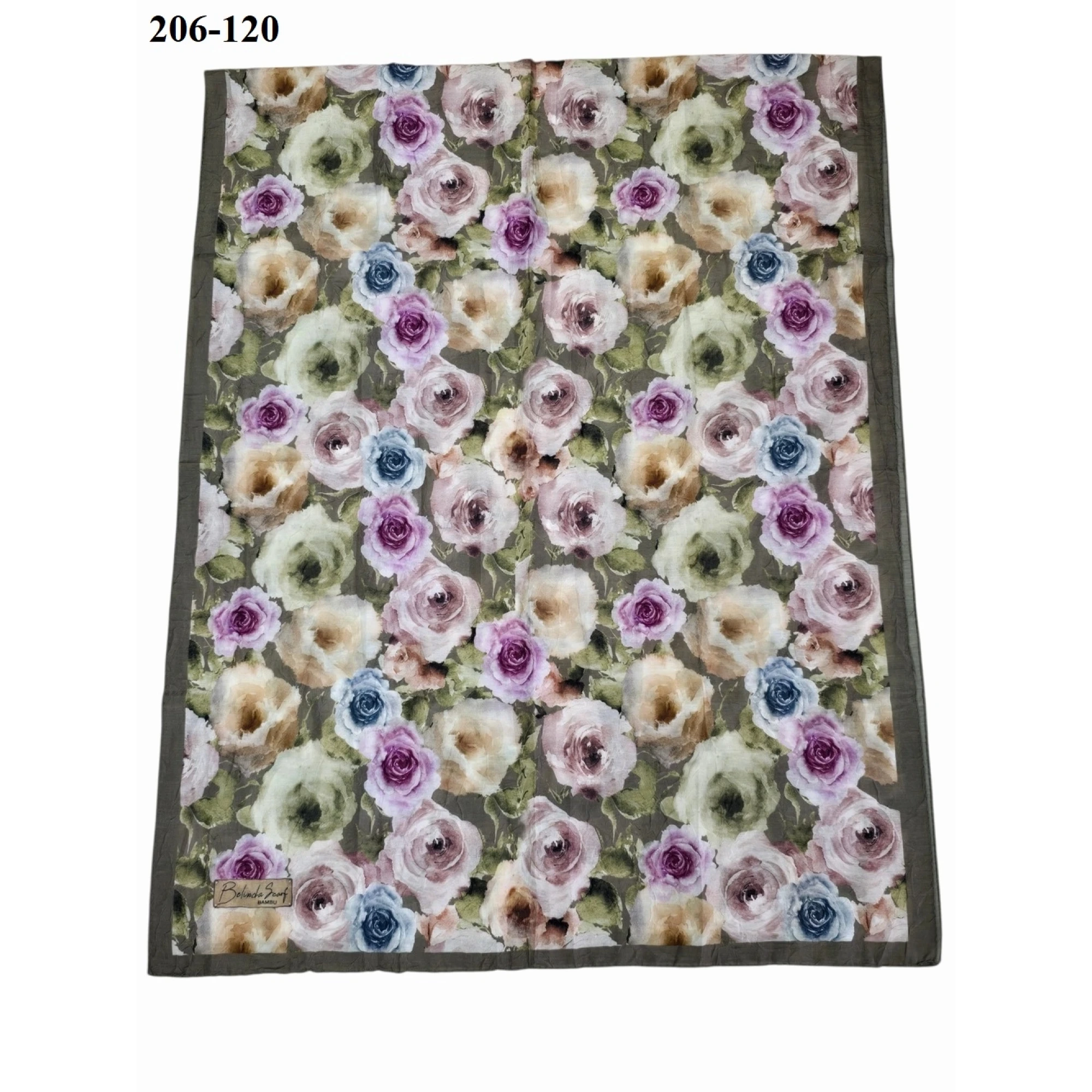 Belinda Scarf Bambu Kraş Pamuk Şal (Yeşil) 206-120