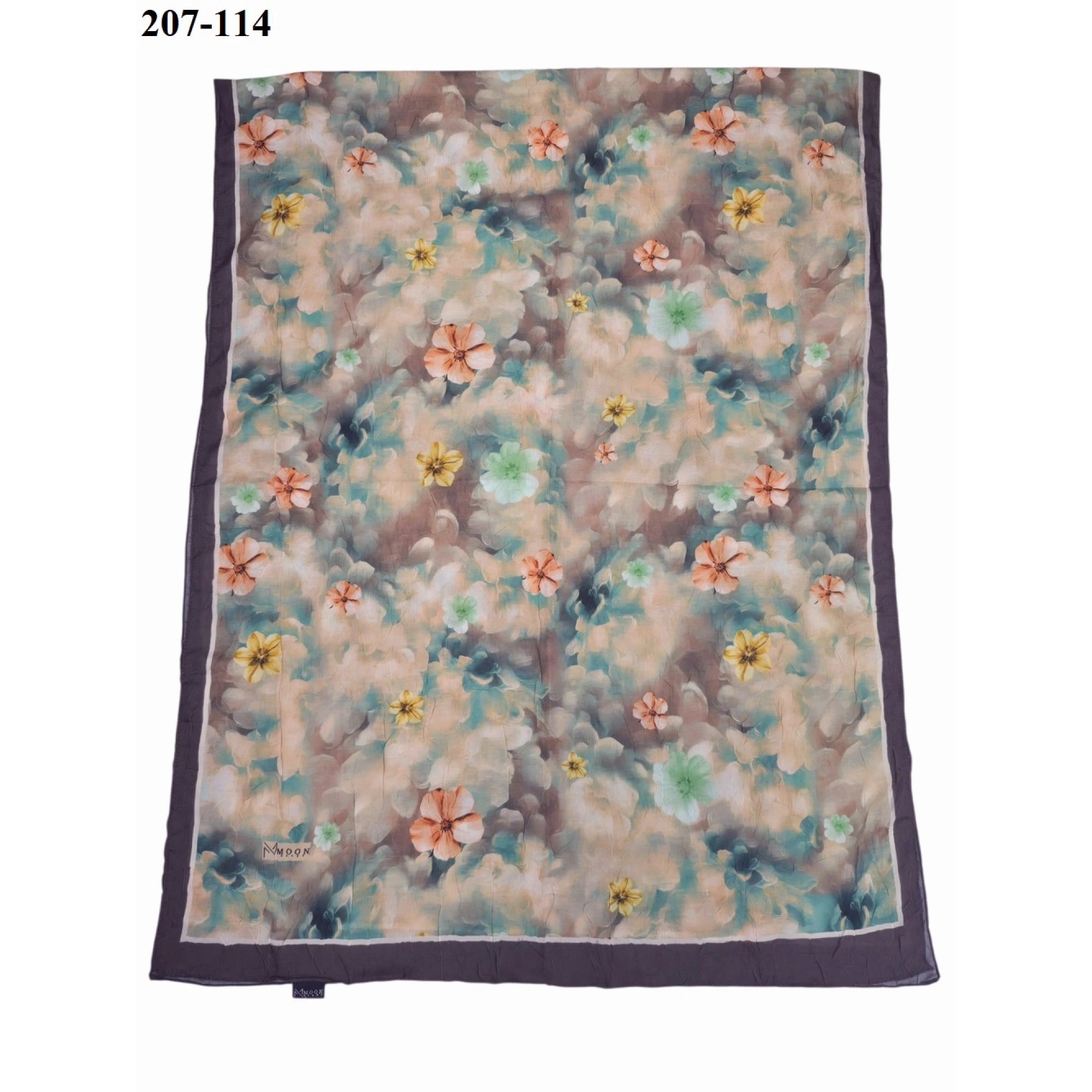 Moon Scarf Bambu Kraş Pamuk Şal (Kahve) 207-114